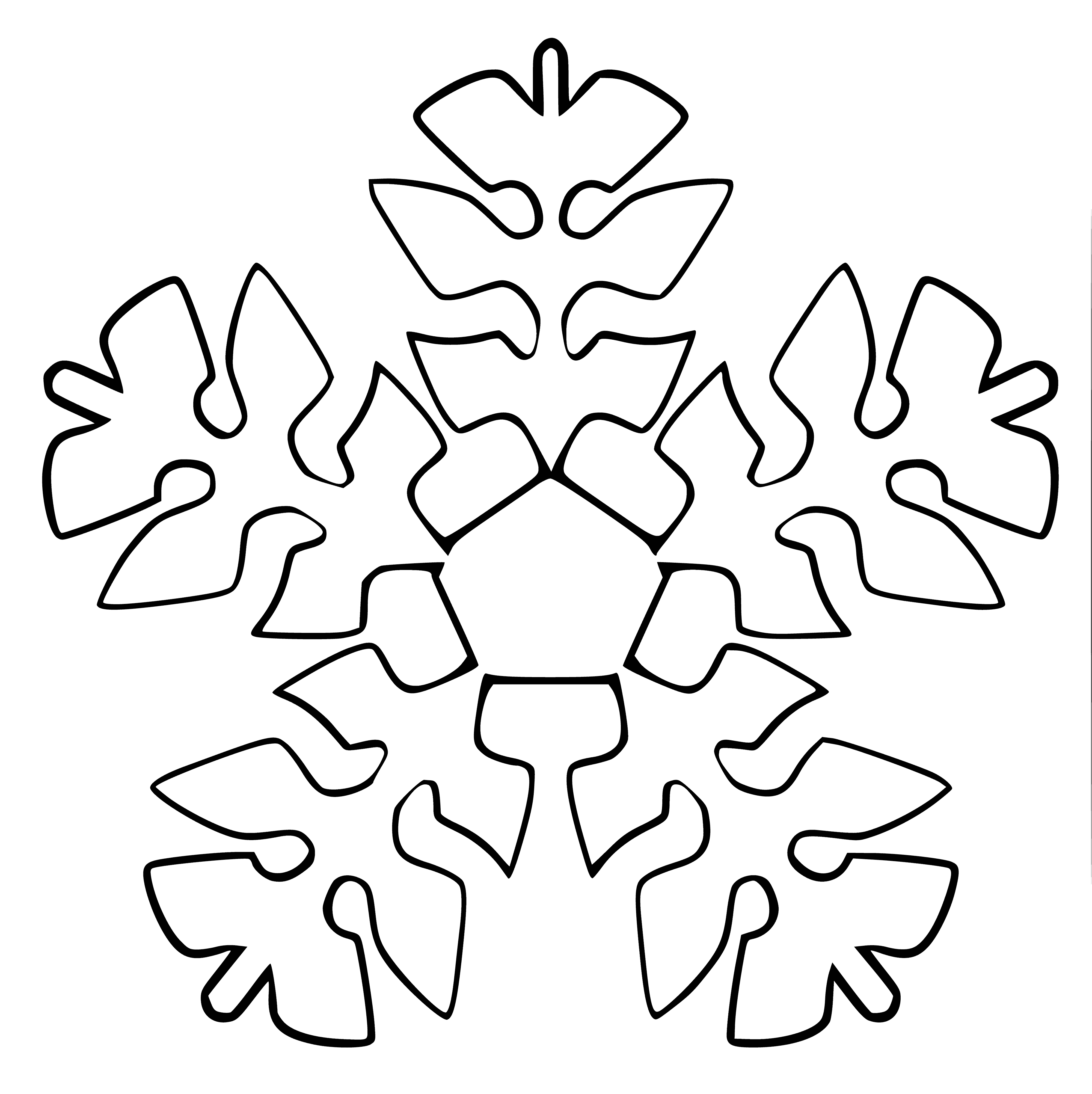 Copo de nieve página para colorear