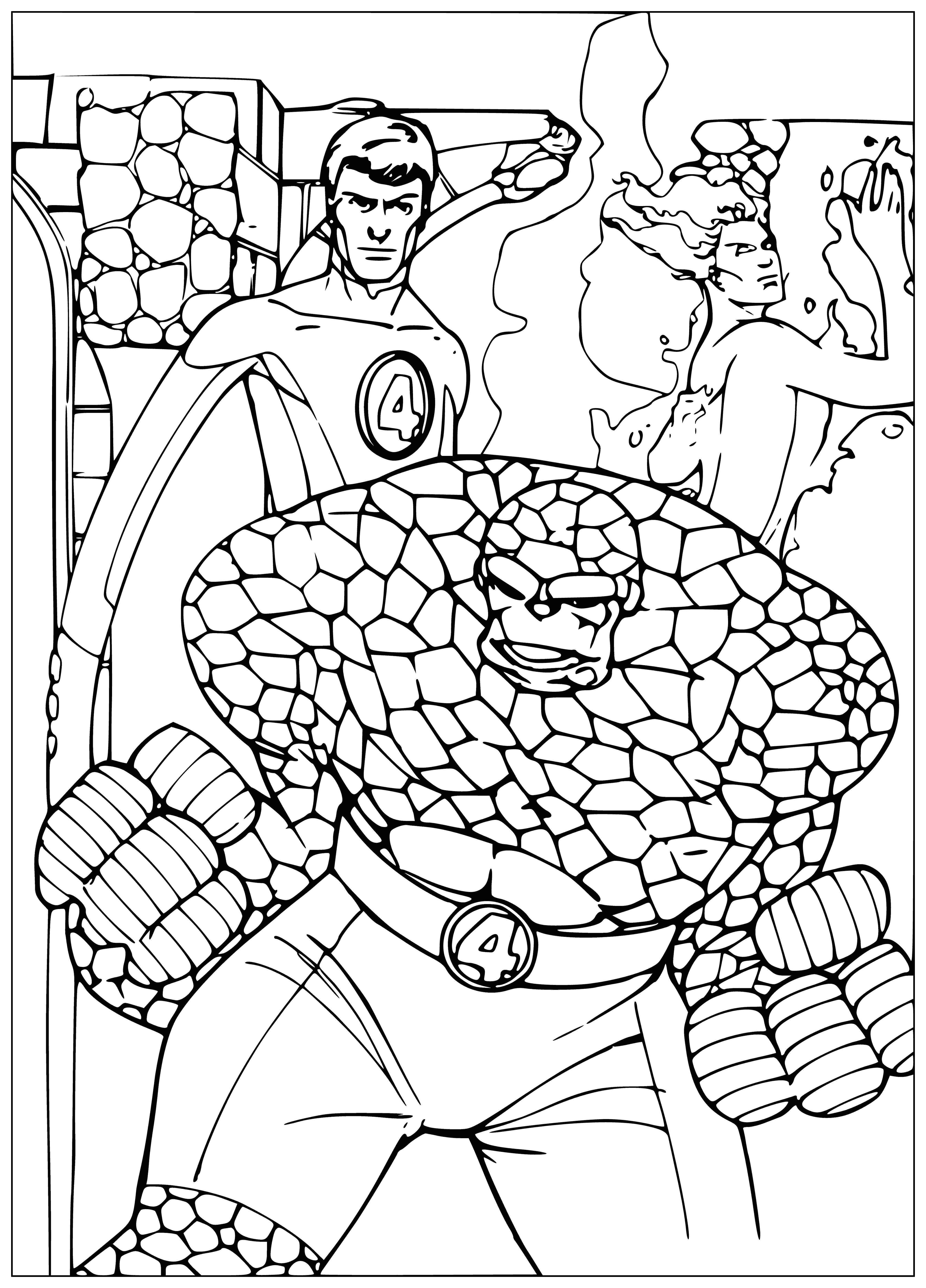 Heroes coloring page