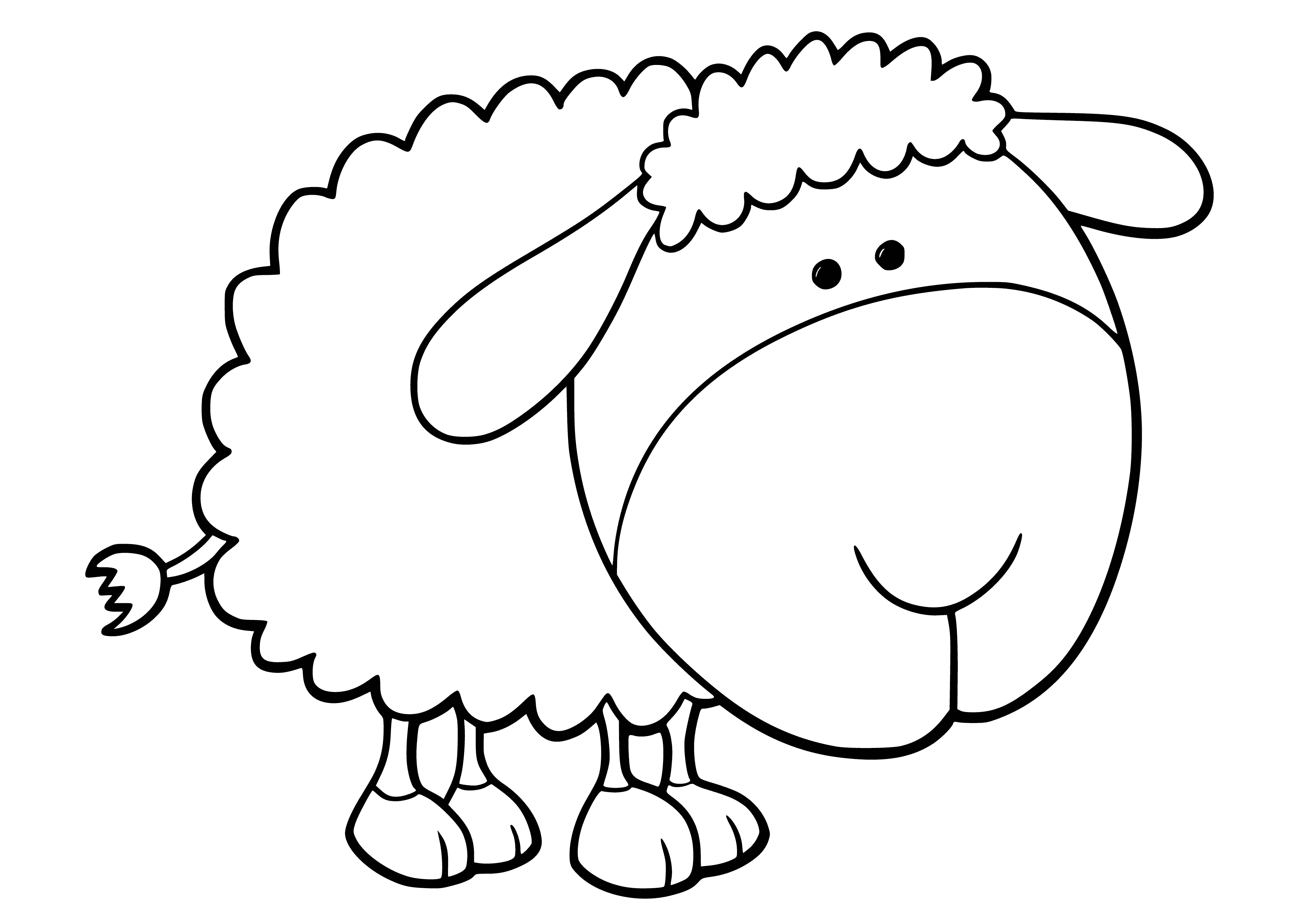 Toy sheep coloring page