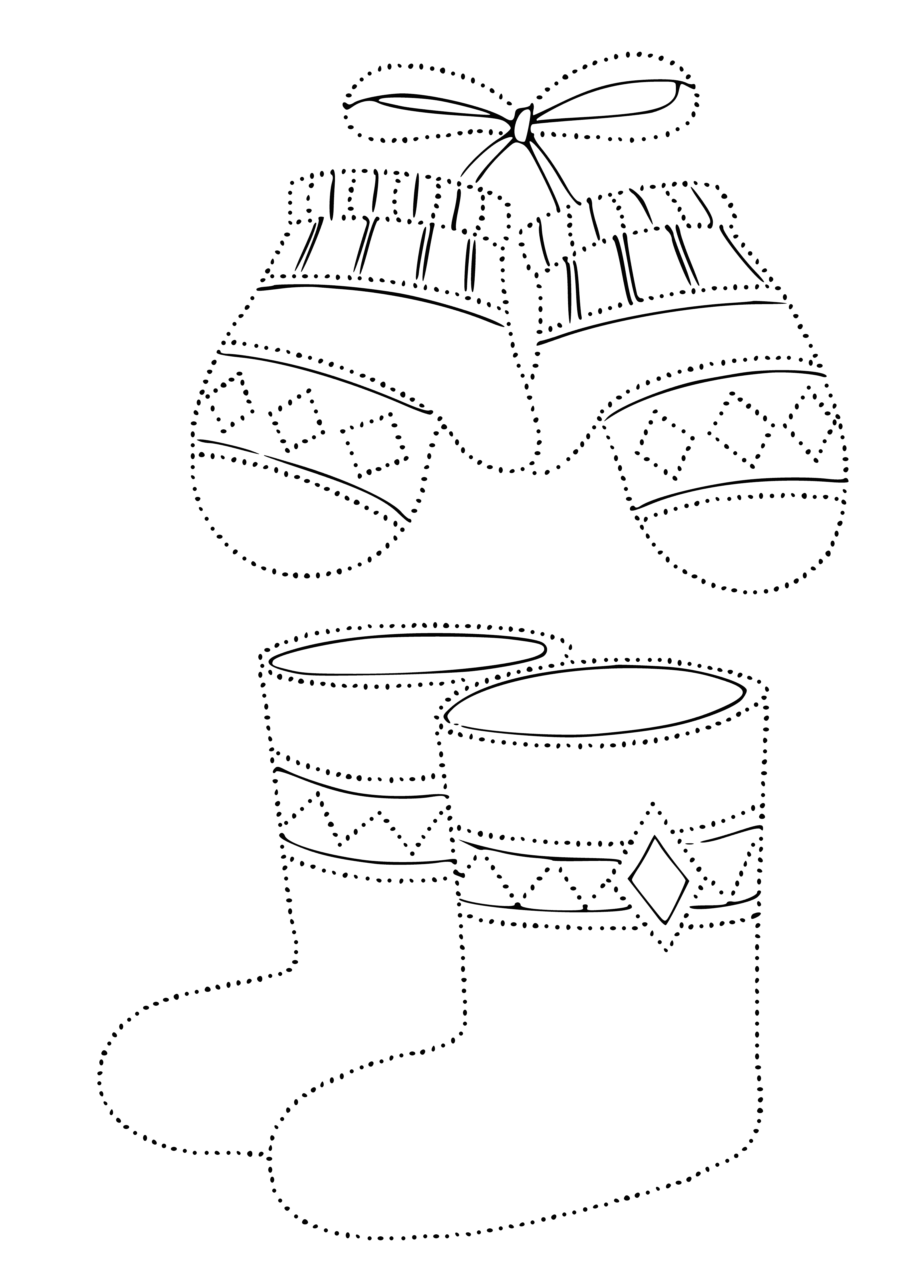 Boots and mittens coloring page