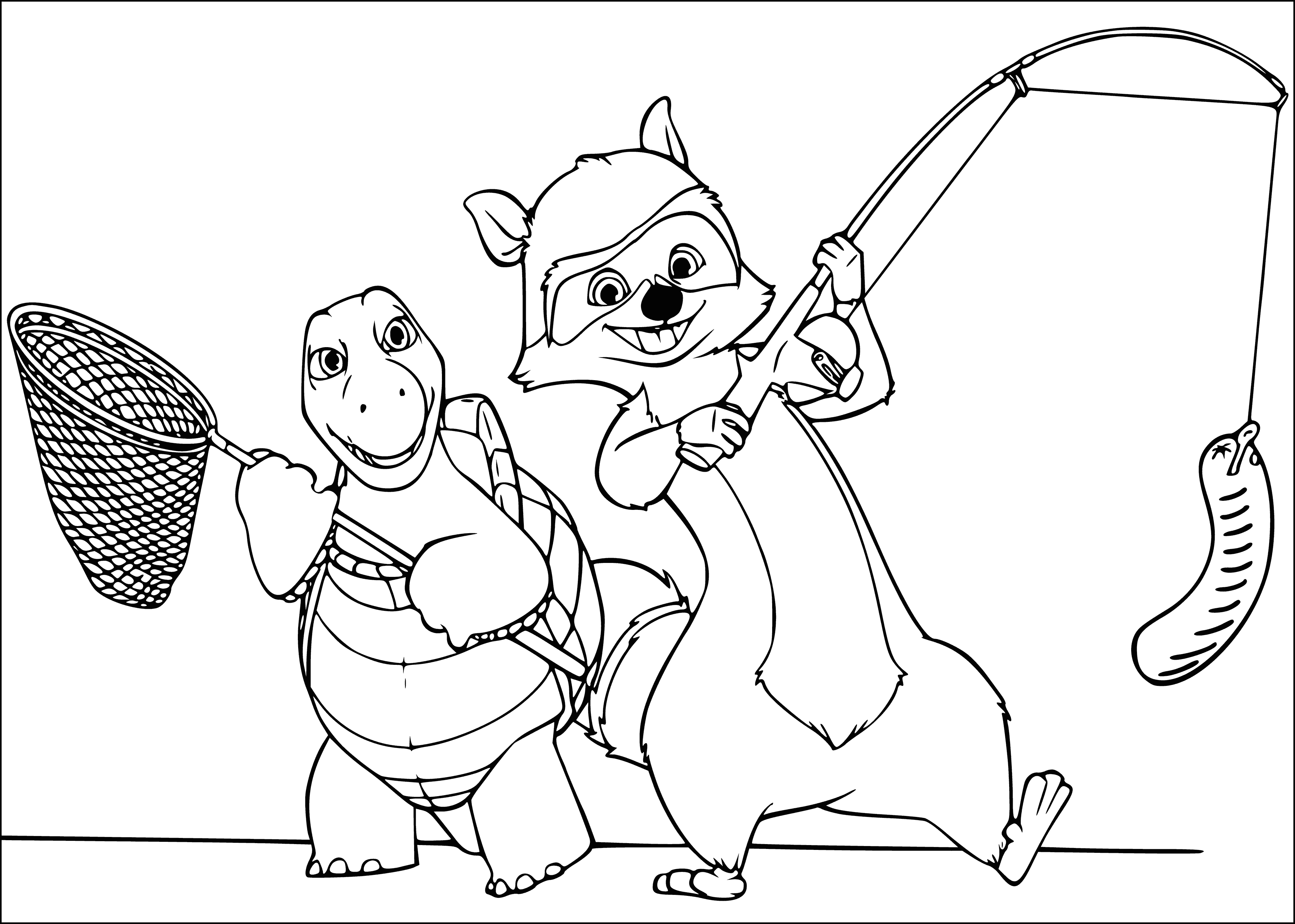 On the sausage coloring page