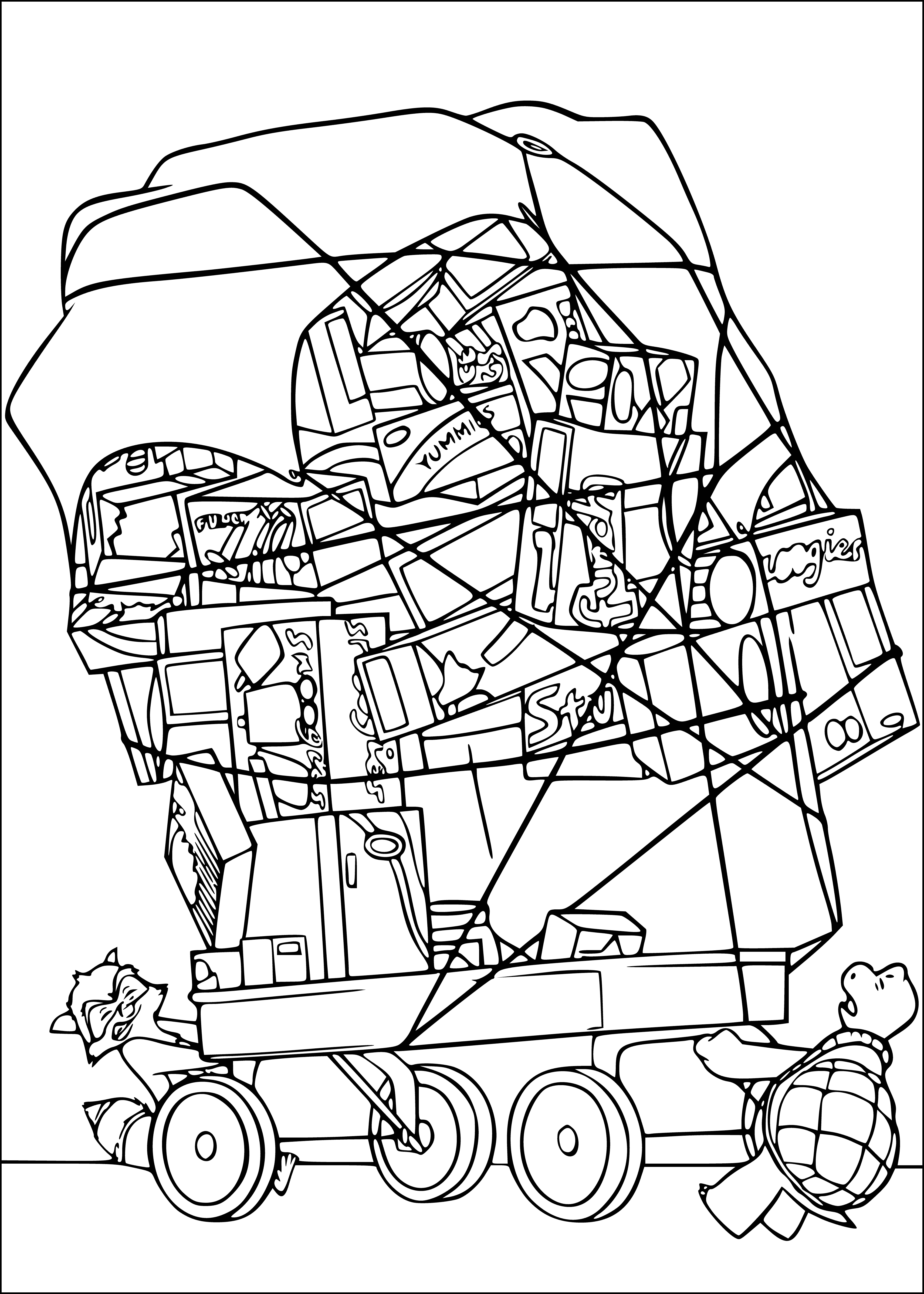 Cart coloring page