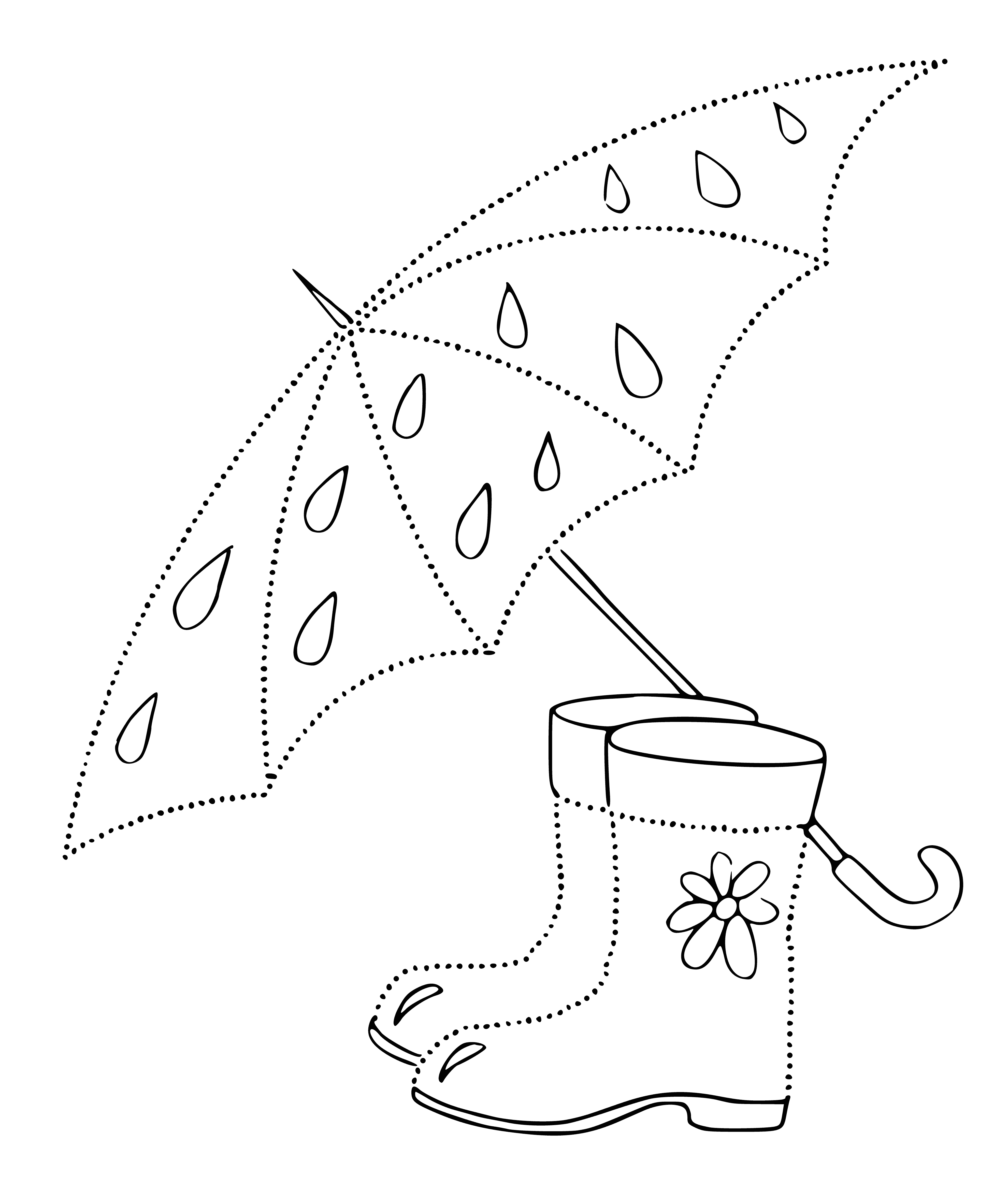 Autumn clothes coloring page