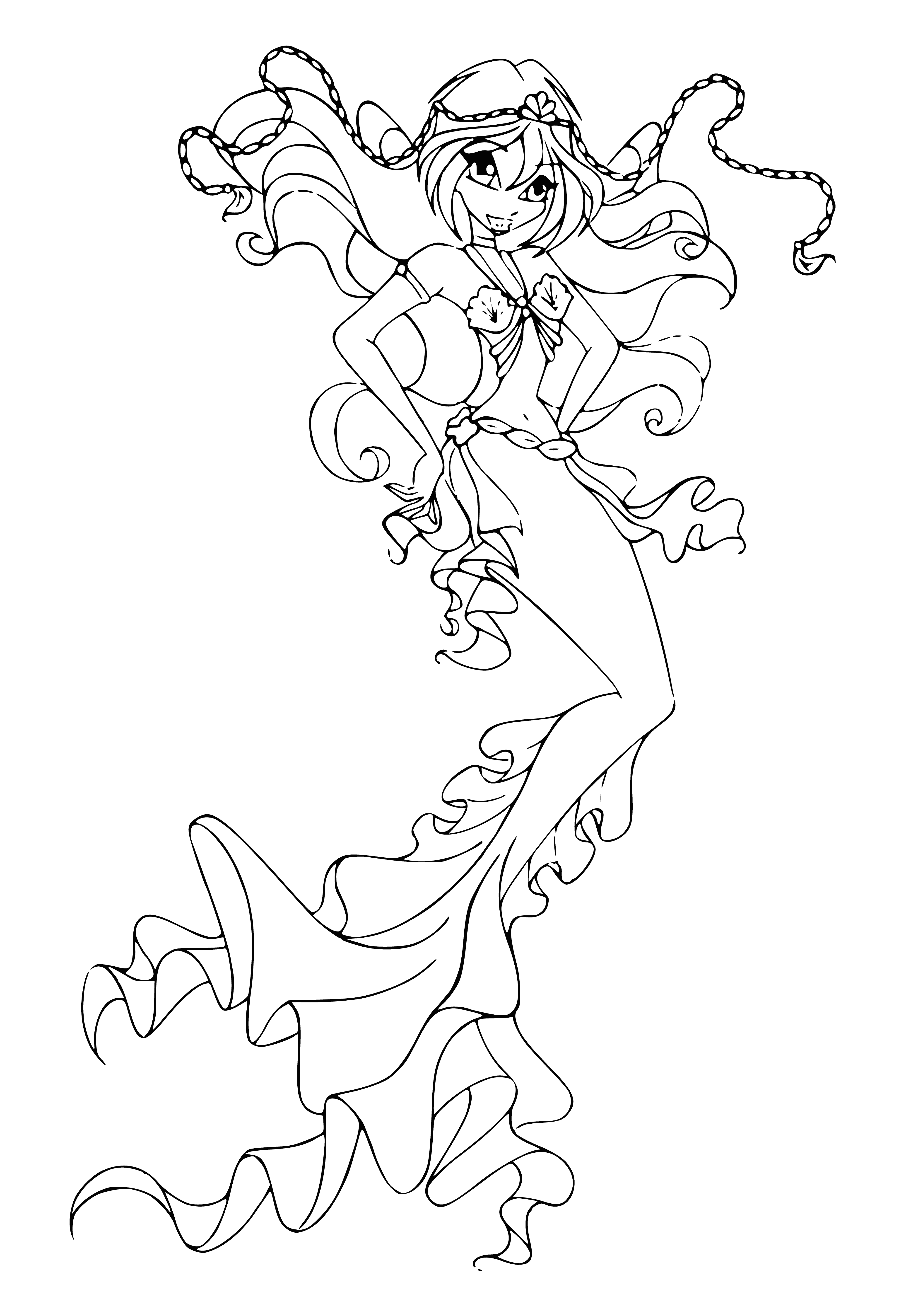 Meerjungfrau-Blüte Malseite