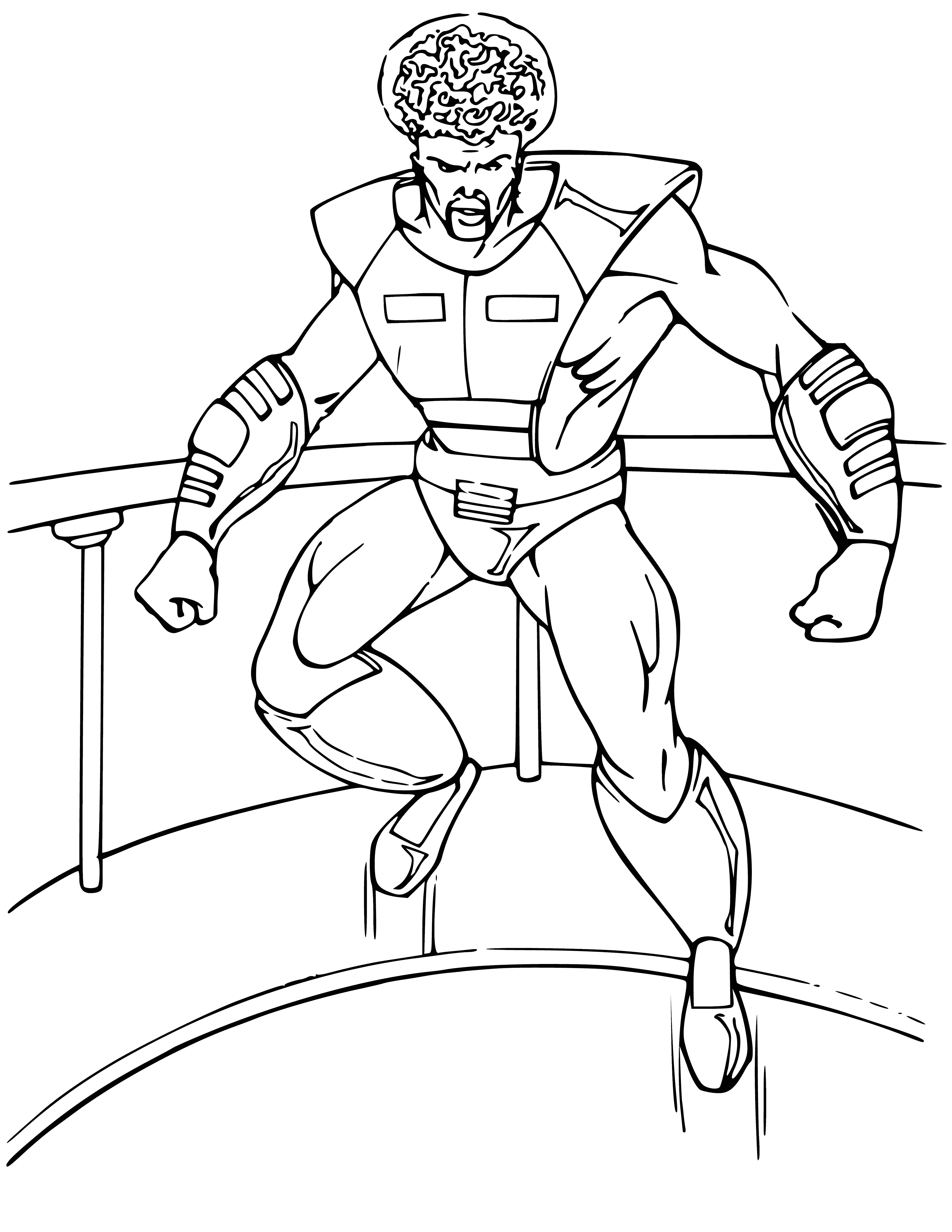 coloring page: The green, muscular Hulk is a super-strong hero who can save the day with his superhuman strength & speed. #Avengers