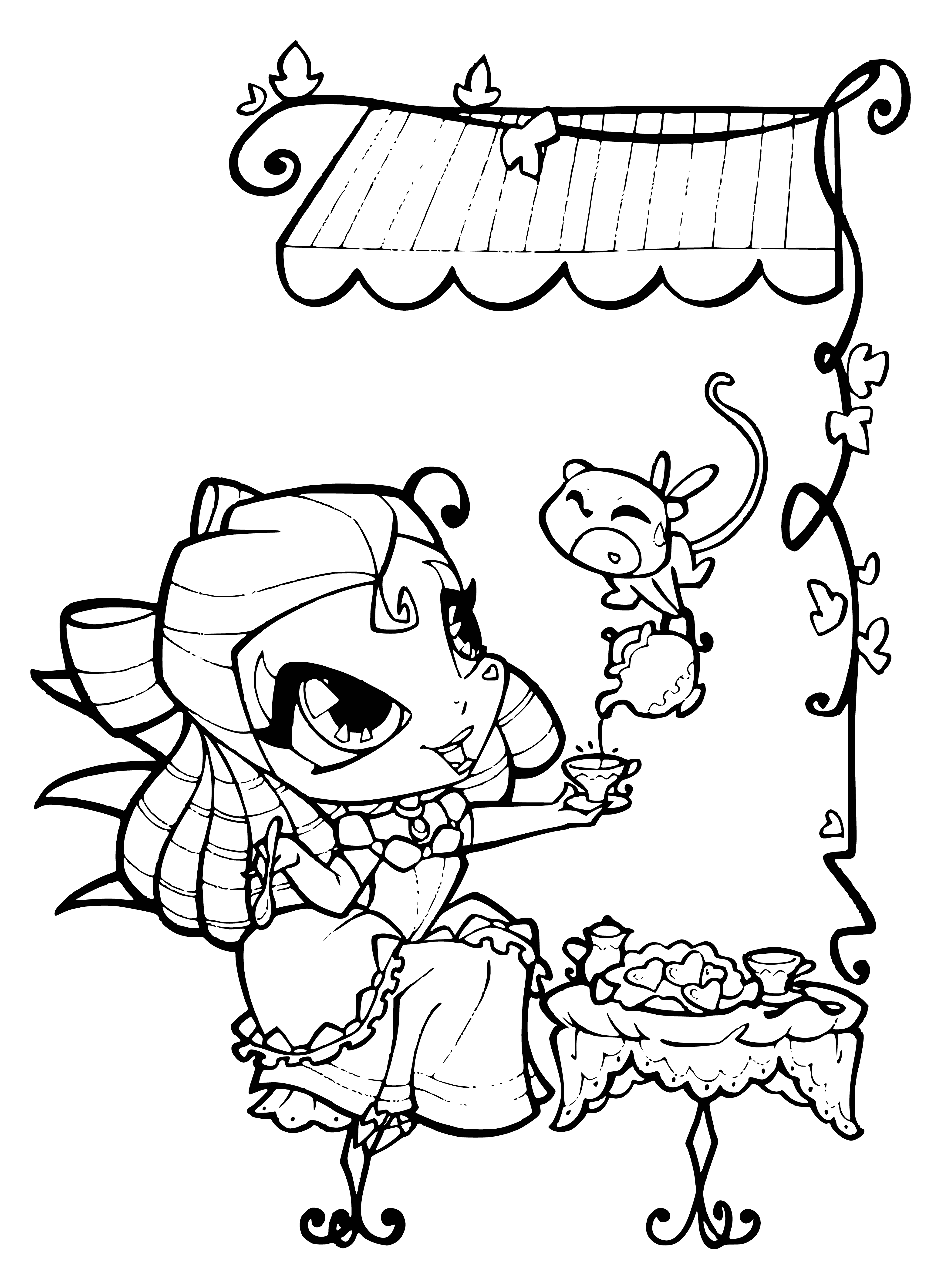 coloring page: The Pixie has good manners, is polite, never interrupts, and is tidy and cleans up after itself. #goodmanners #polite