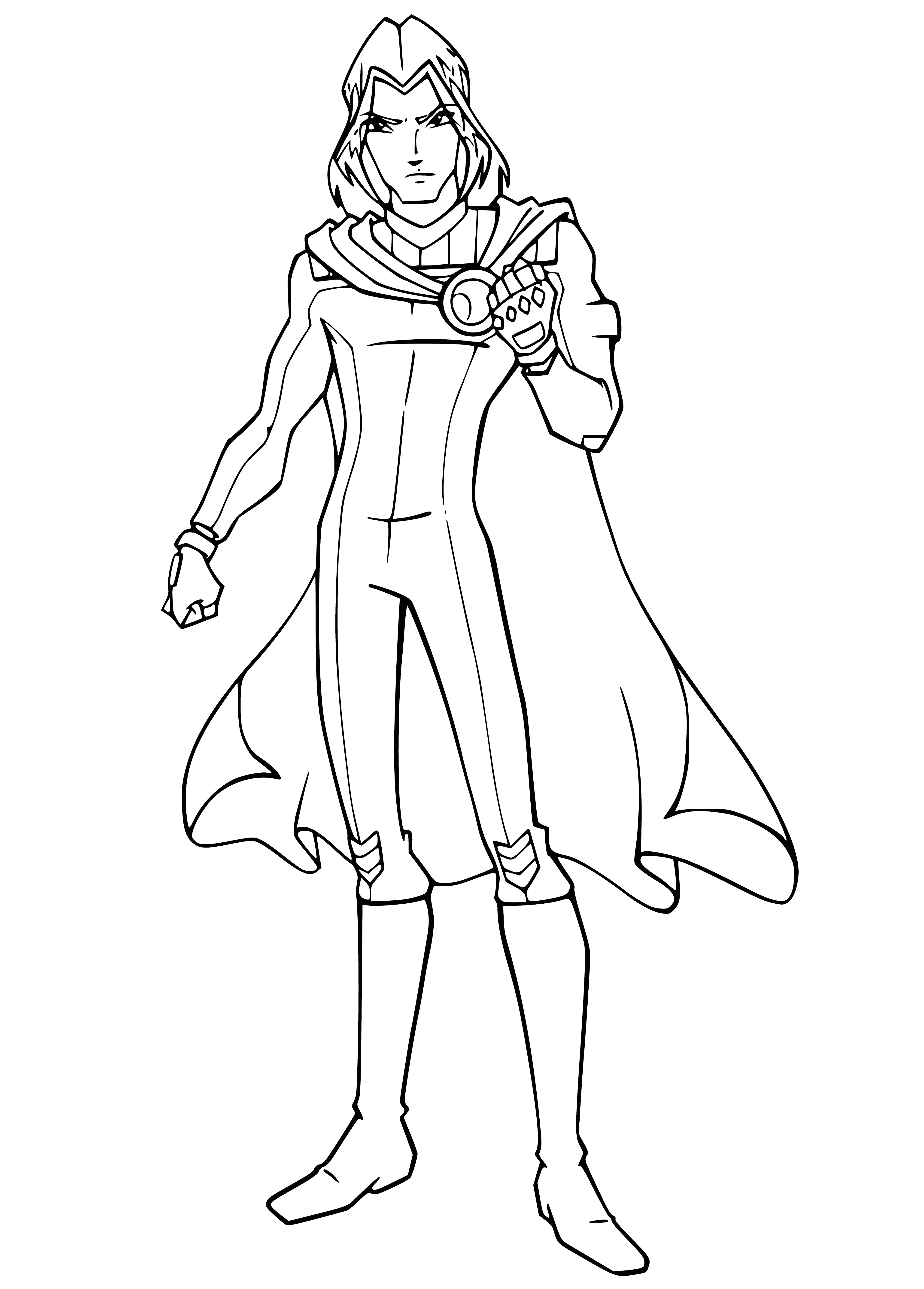 coloring page: Skye is a noble warrior-king who cares deeply for his people & puts their needs first. A master of strategy and talented singer/songwriter.