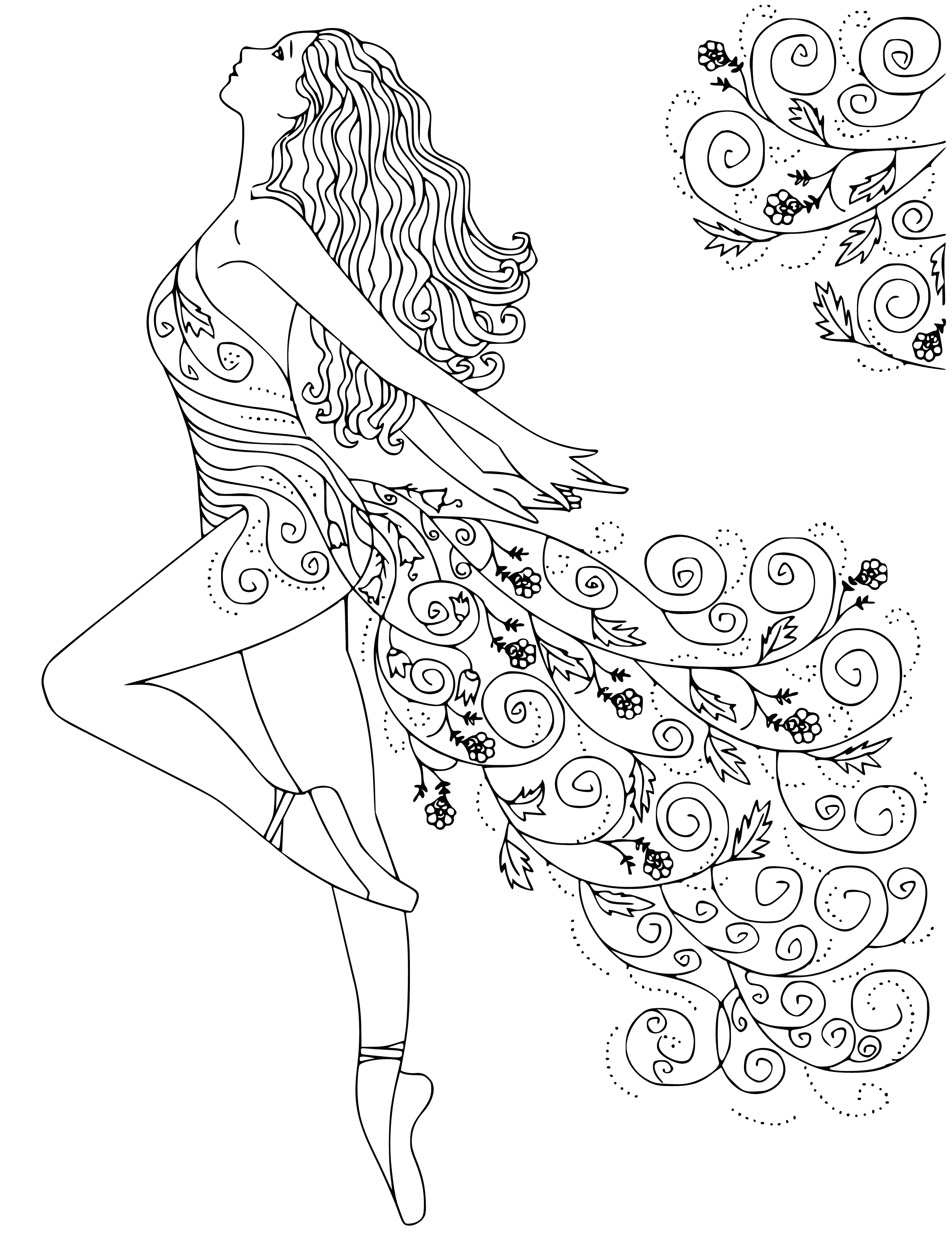 Ballerina coloring page