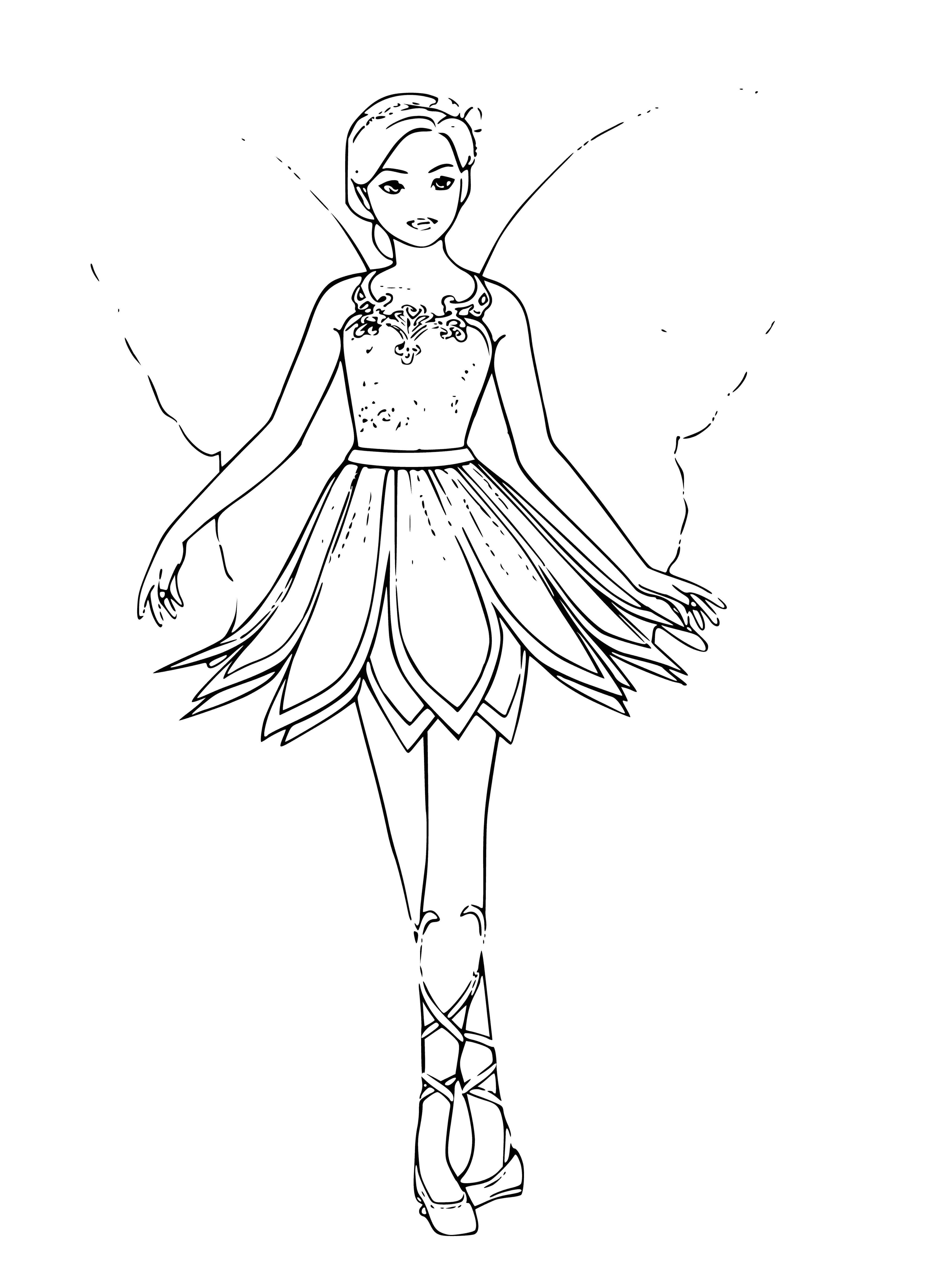 Fairy butterfly Mariposa coloring page