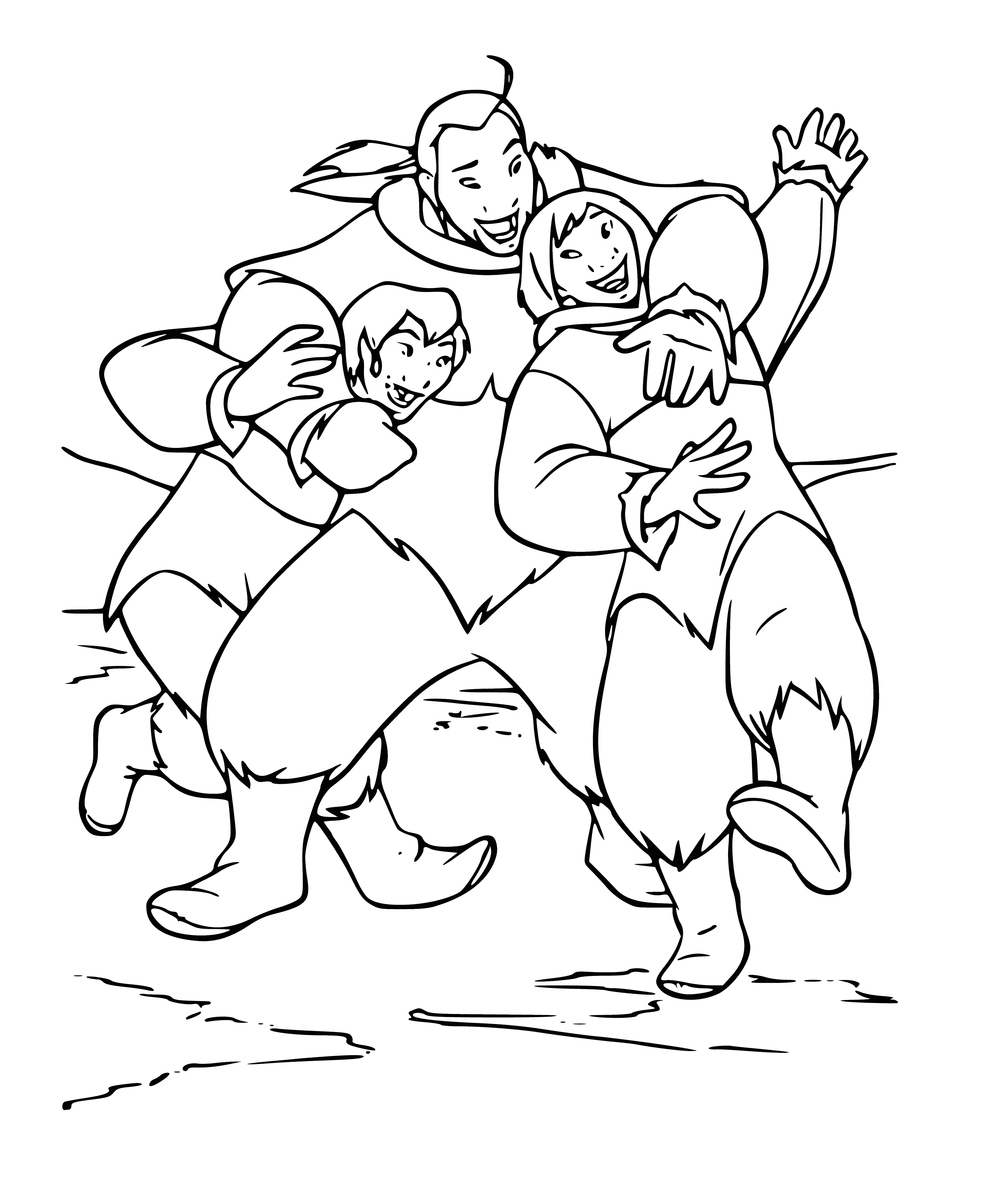 Three brothers coloring page