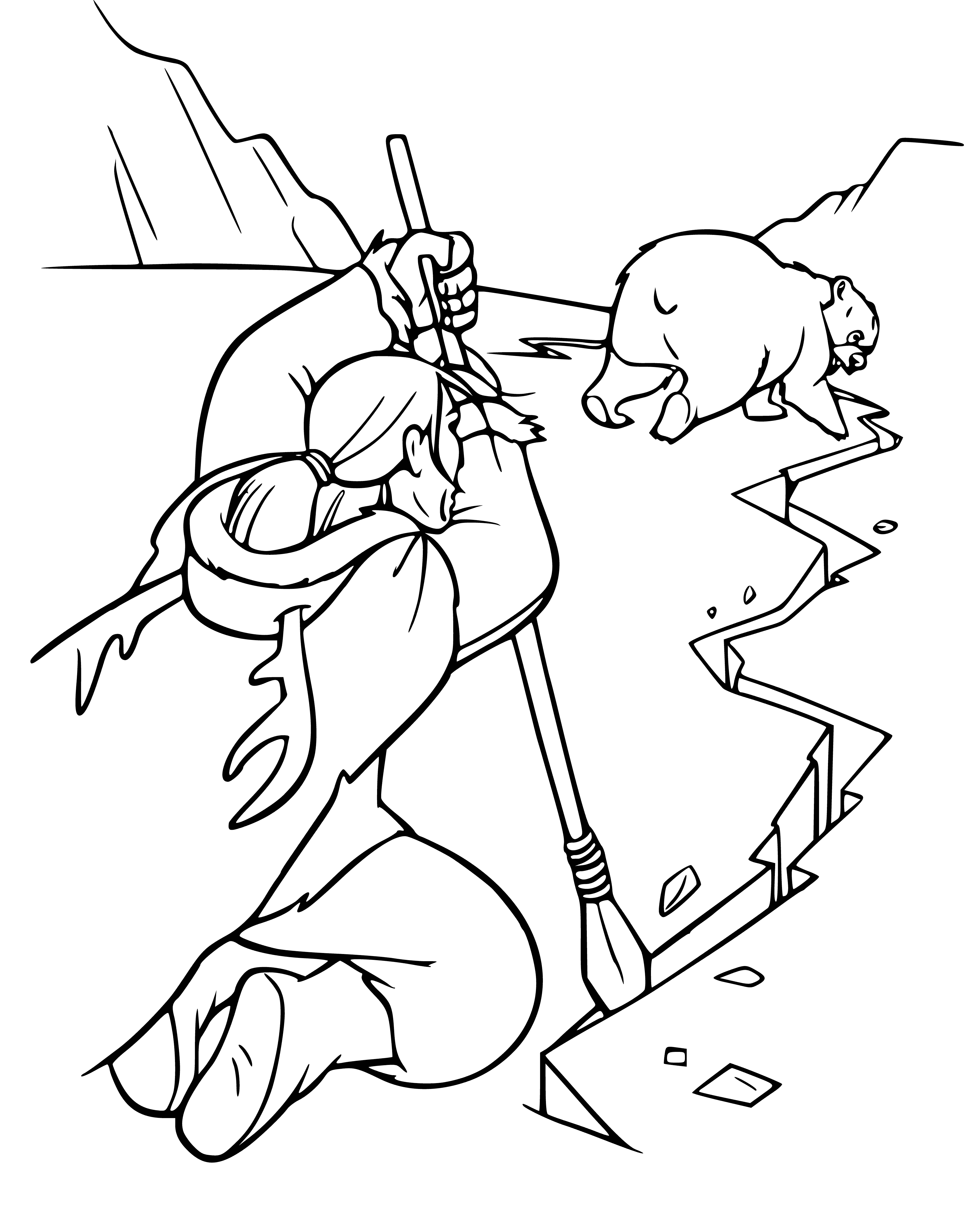Crack in ice coloring page