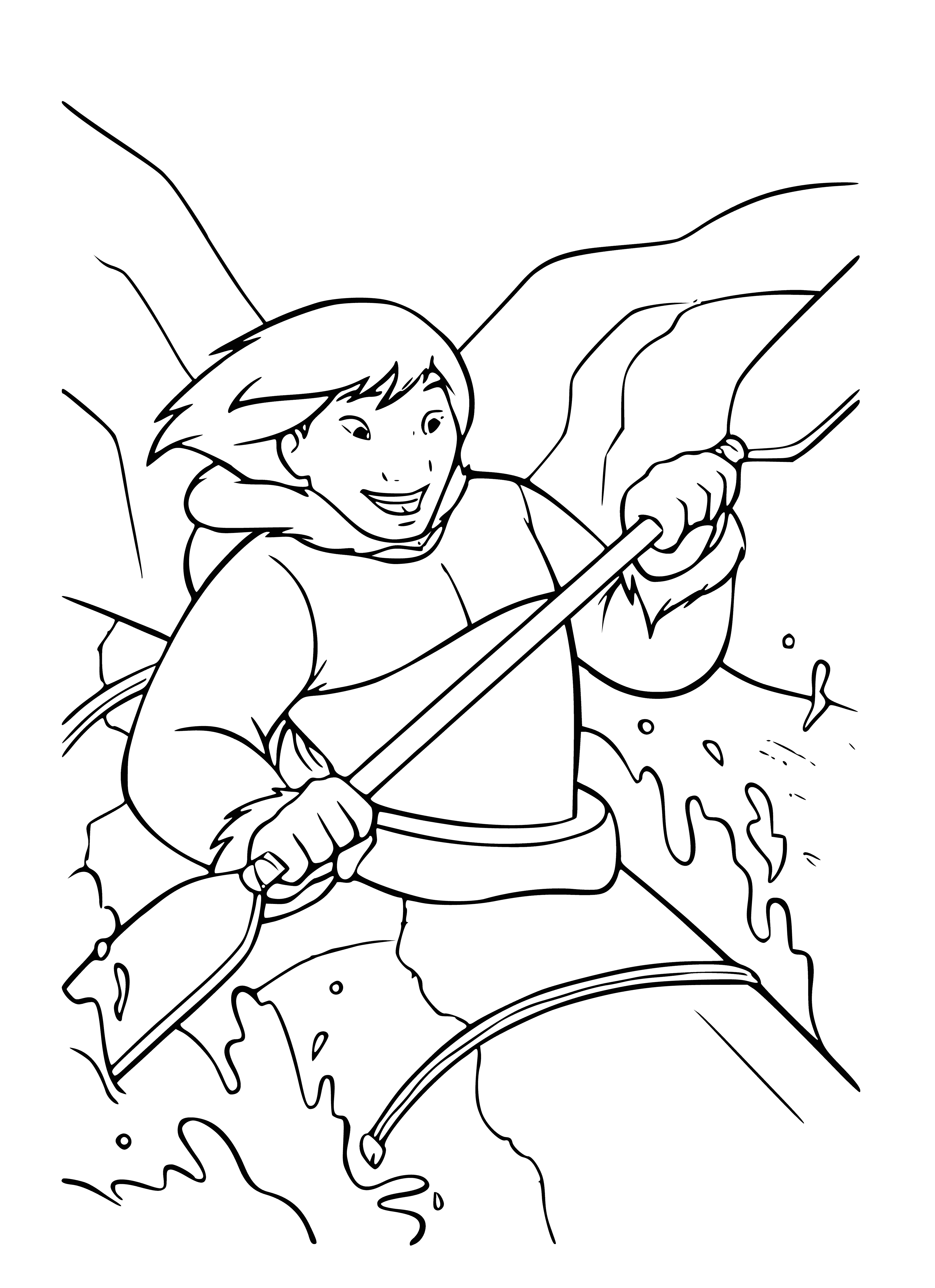 Canoe coloring page