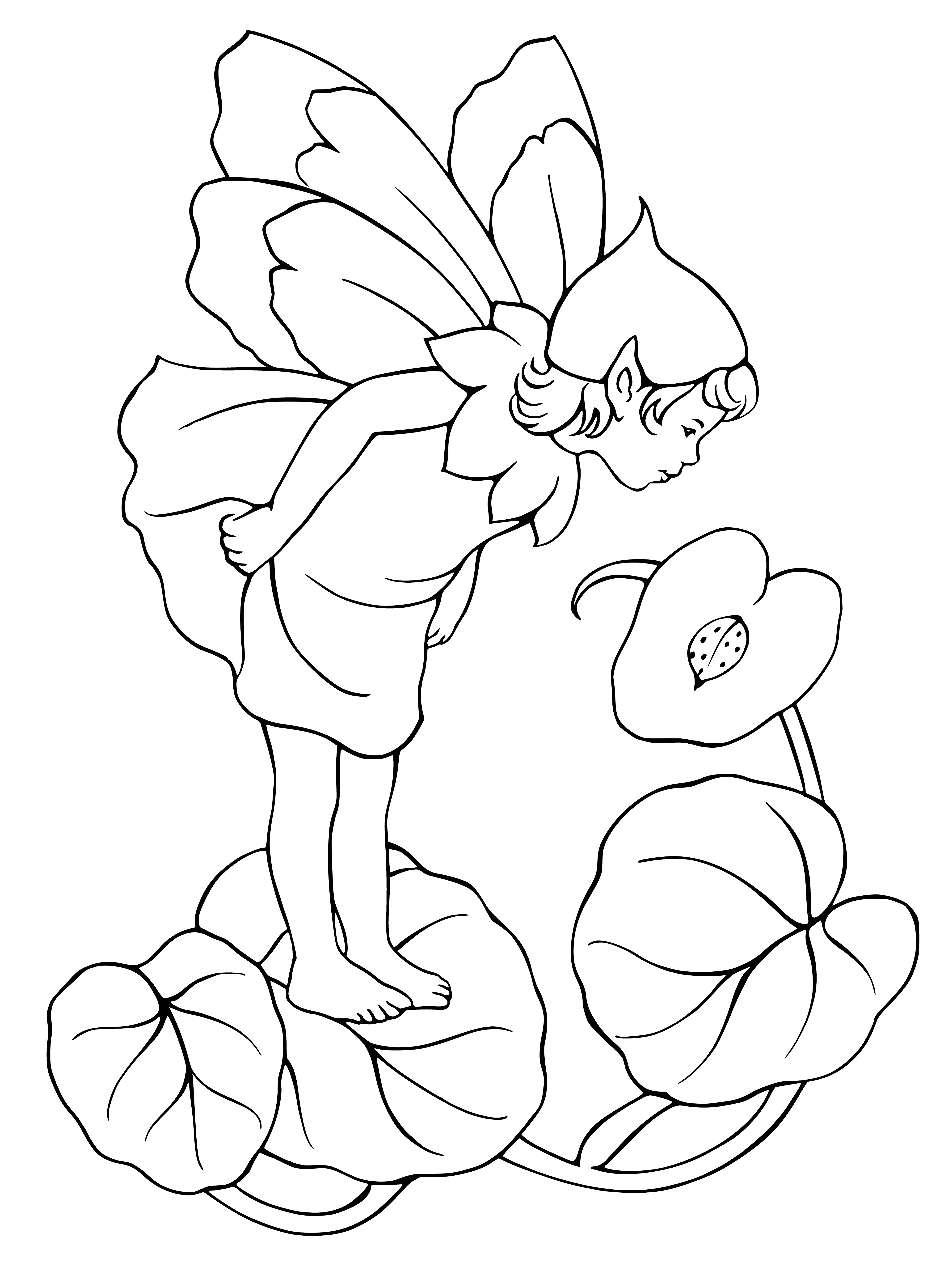 Little people coloring page