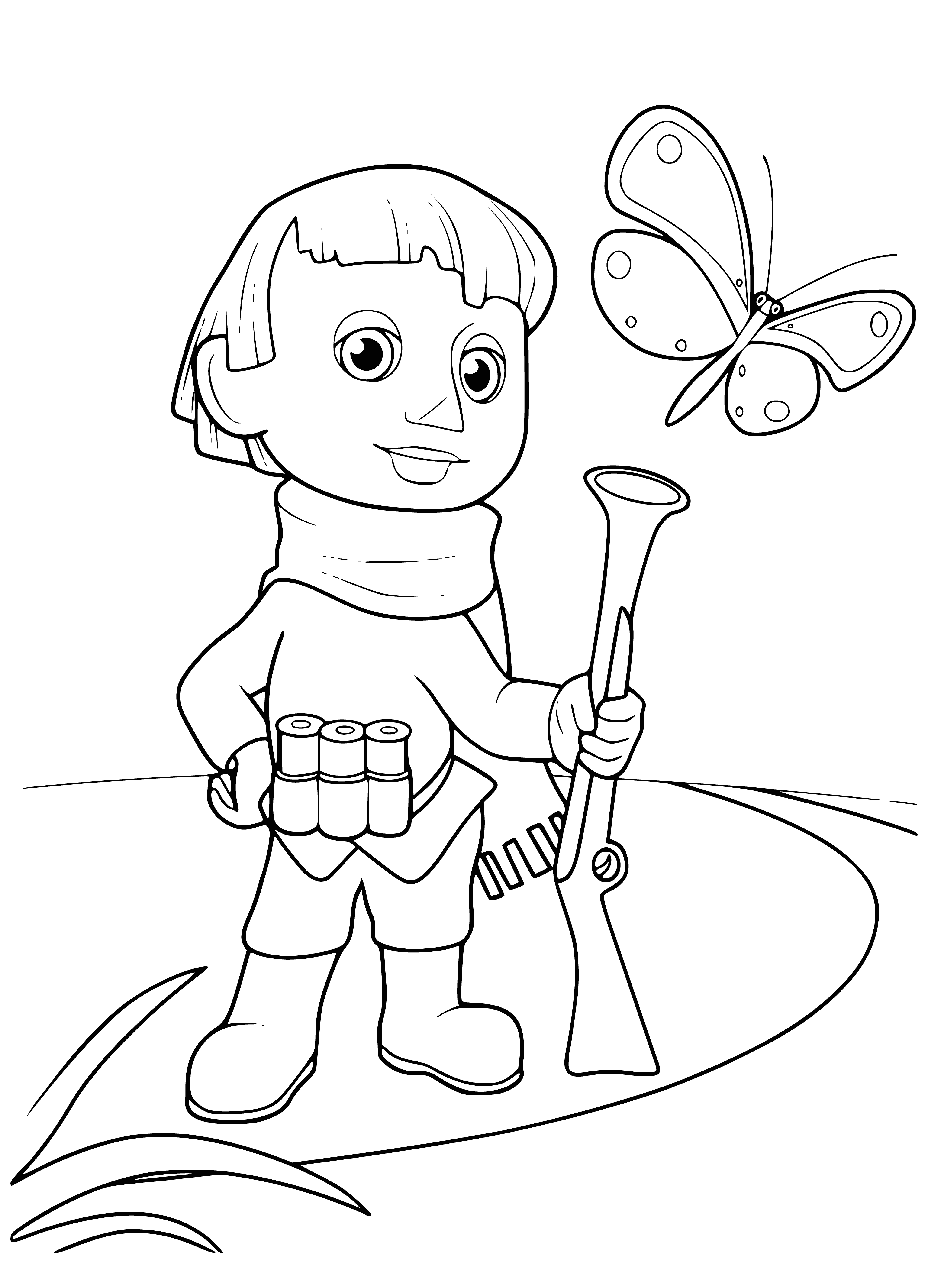 Pulc Hunter avec un pistolet et un papillon