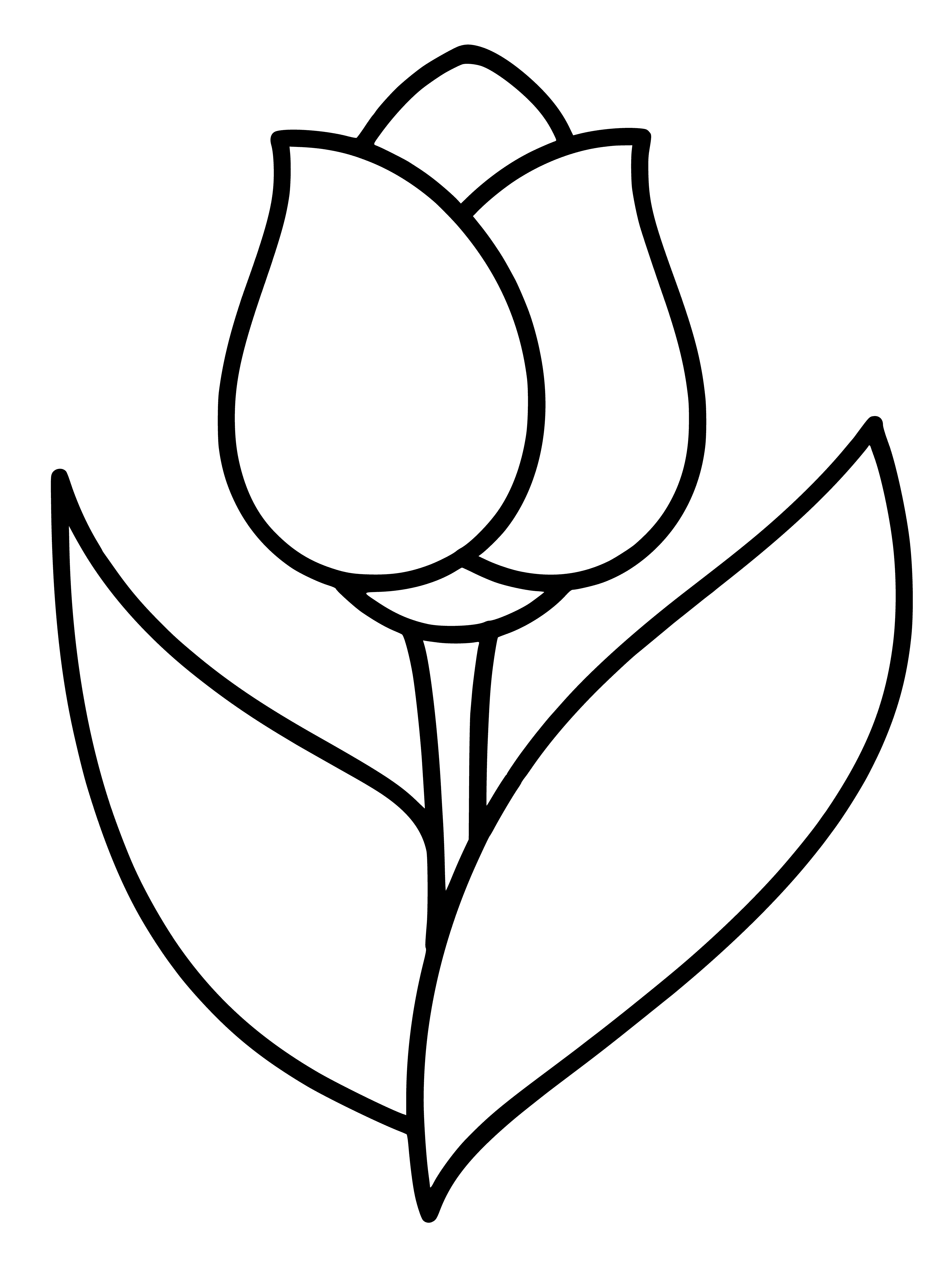 Tulipán página para colorear