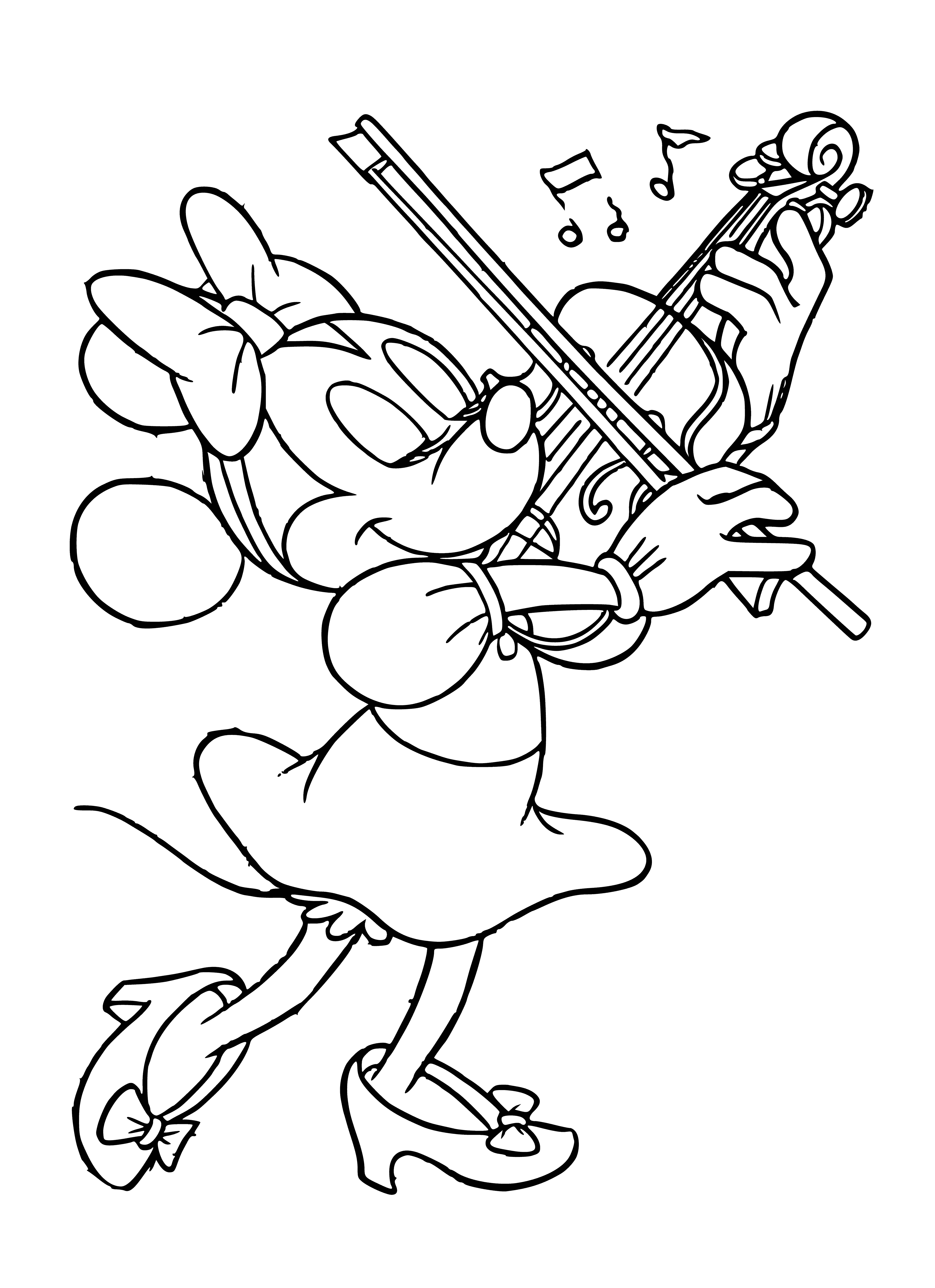Violinist coloring page