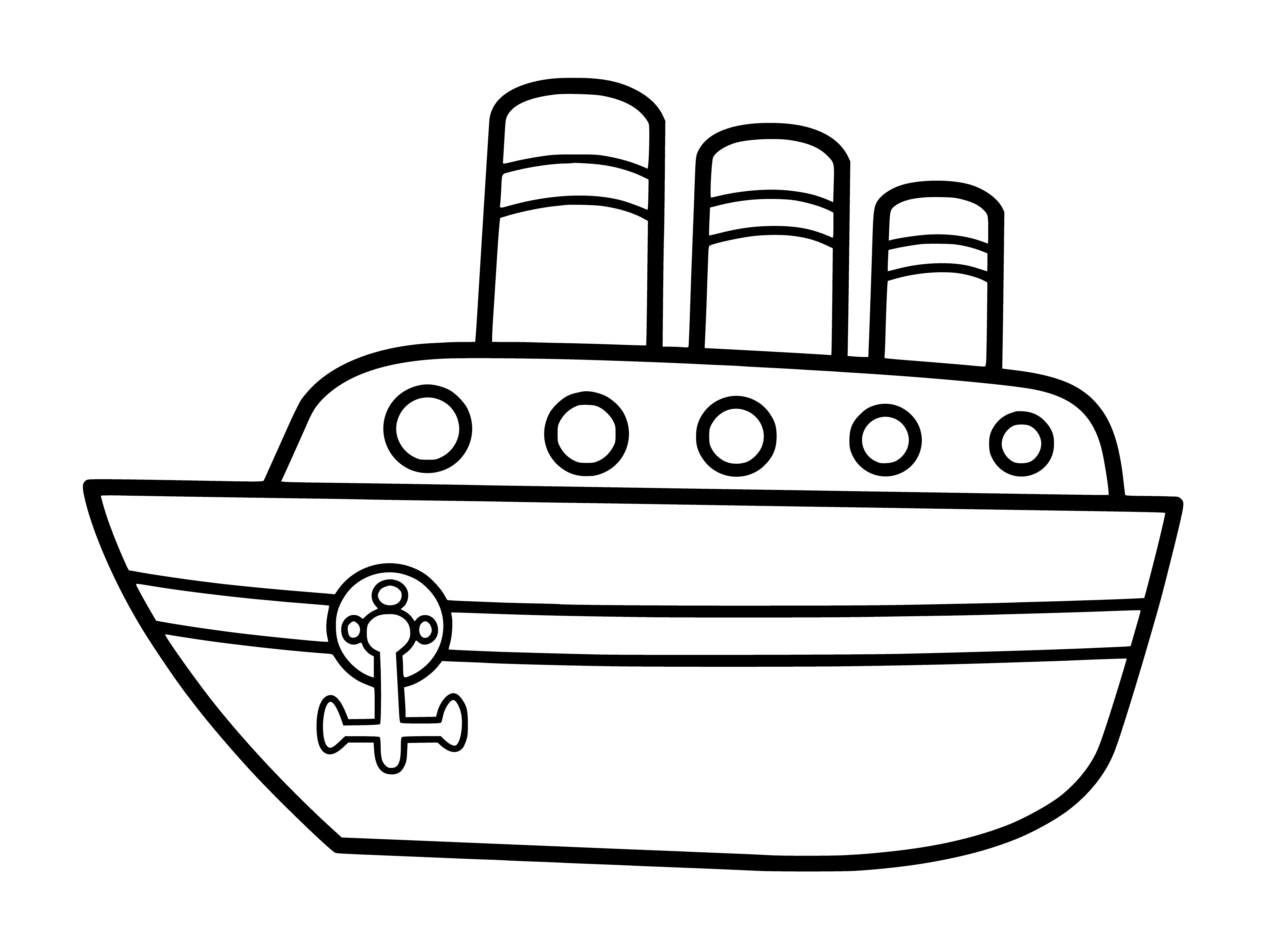 Steamer coloring page