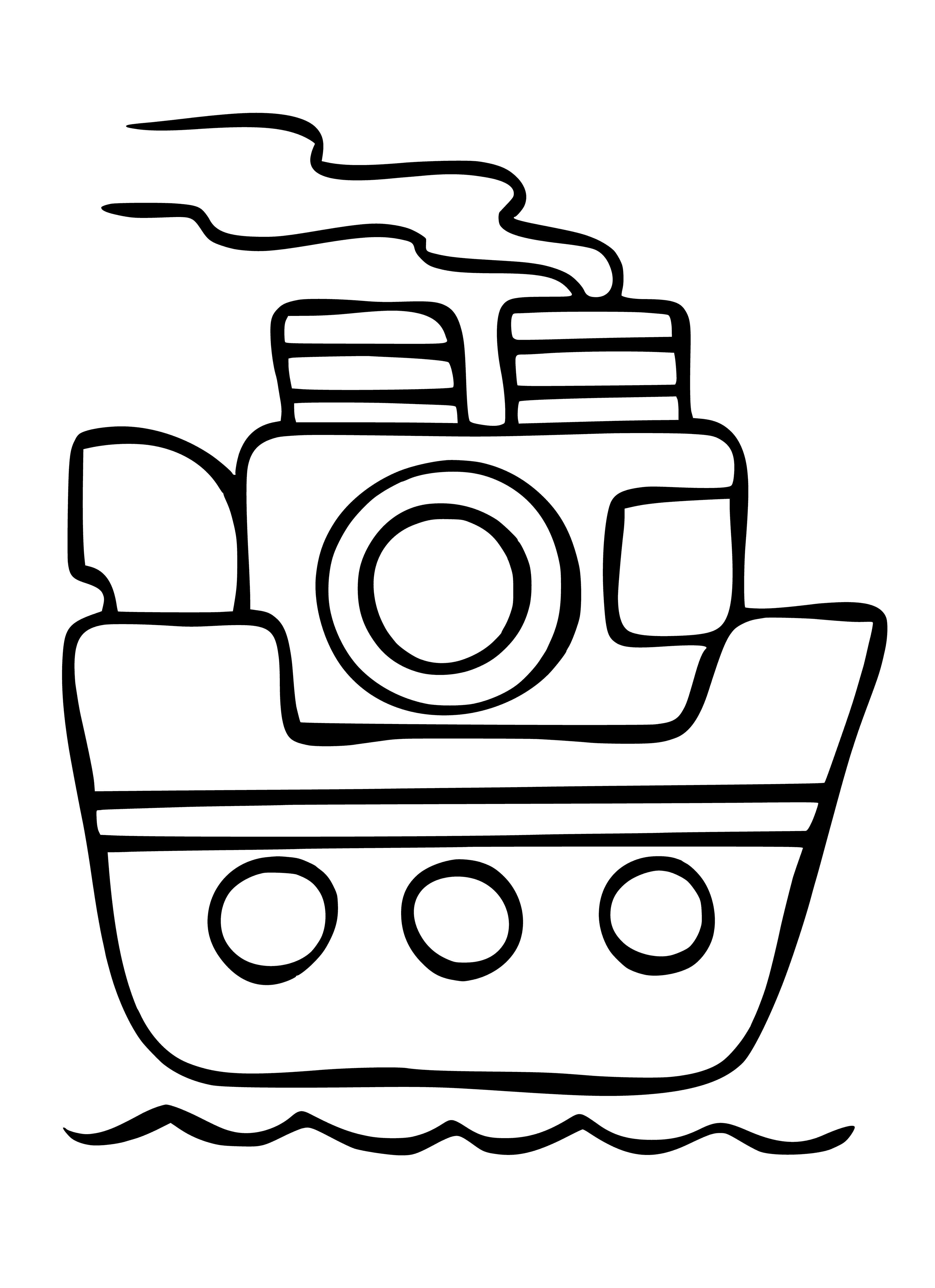 Stoomboot inkleurbladsy