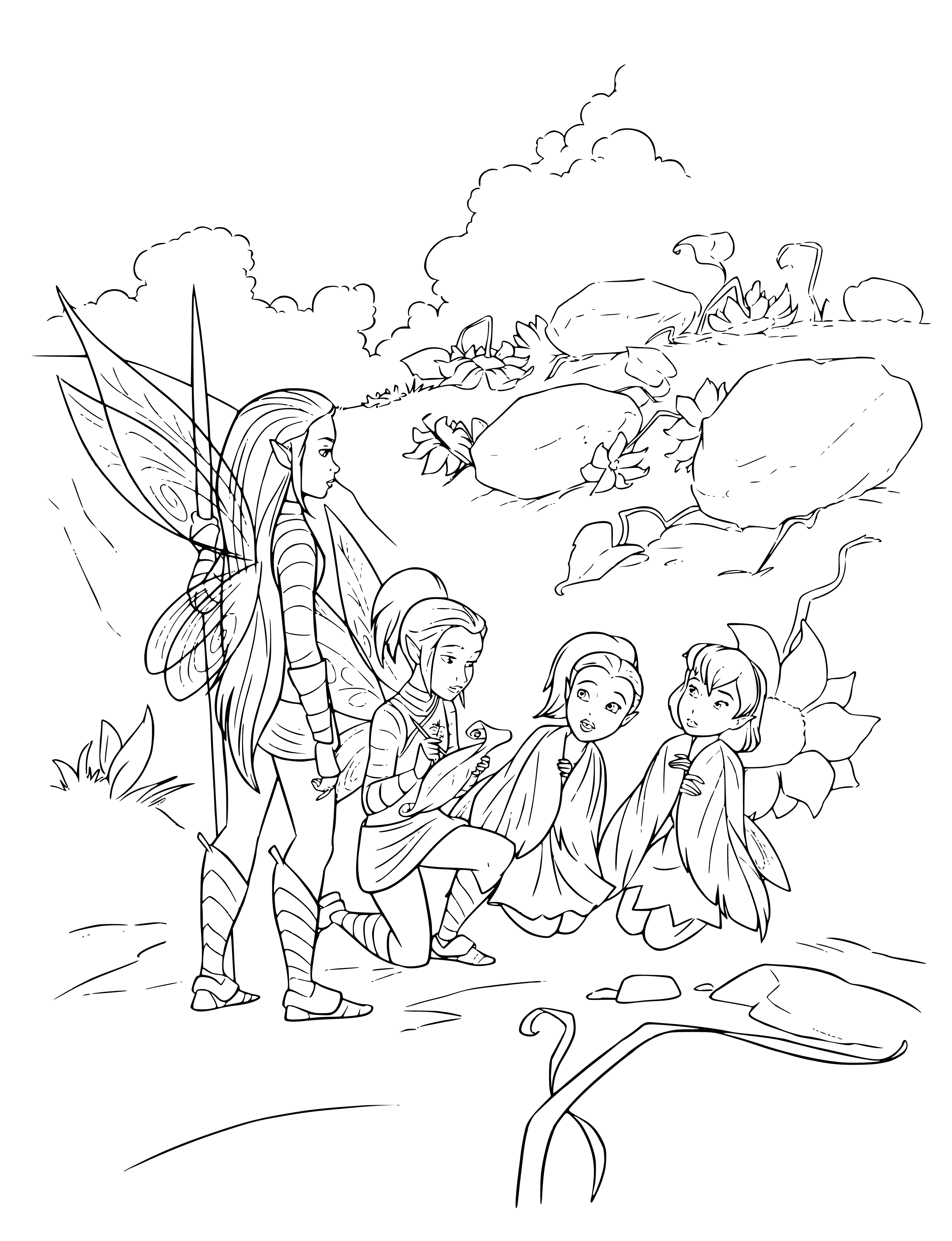 Nyx gathers information coloring page