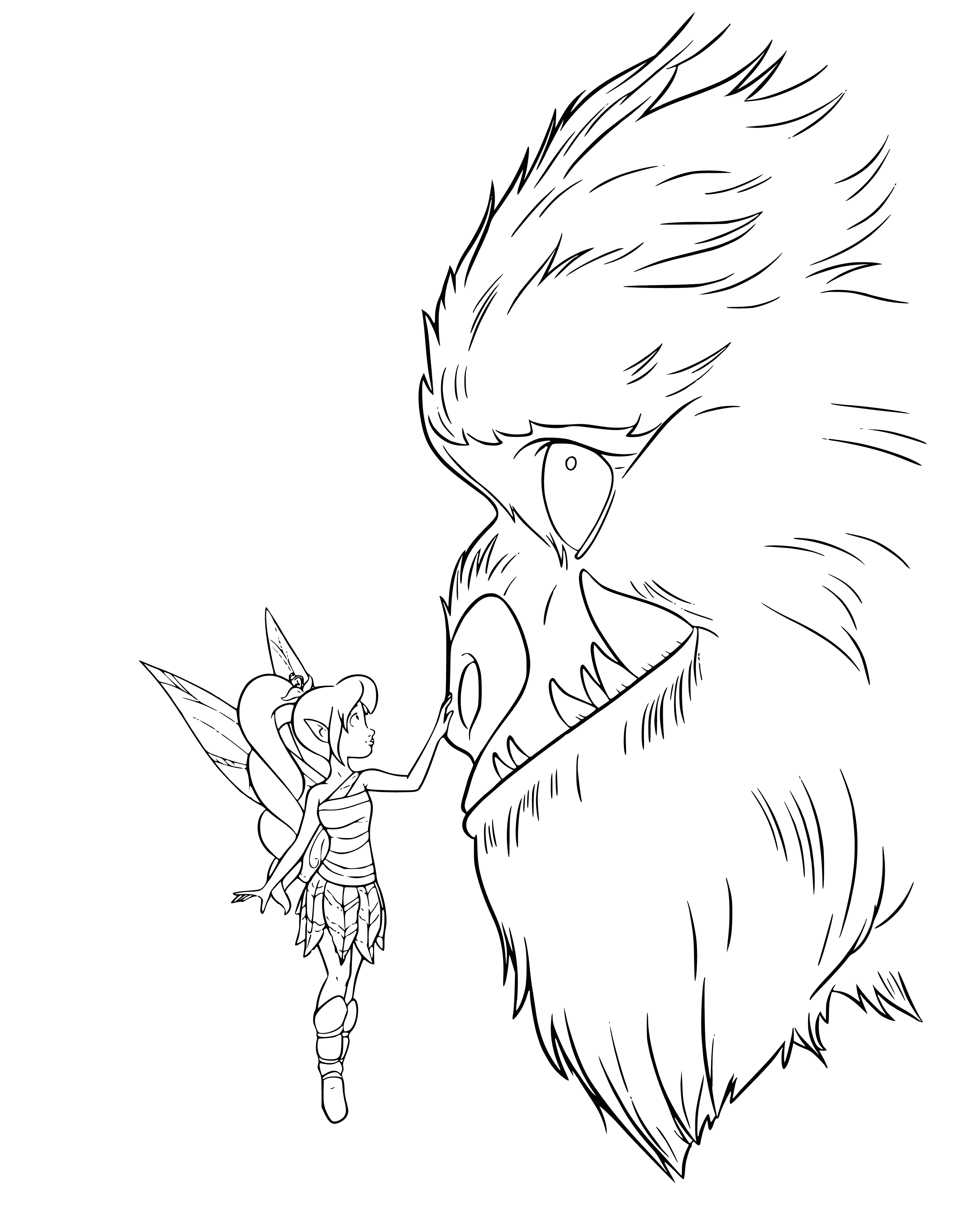 Fauna and Beast coloring page