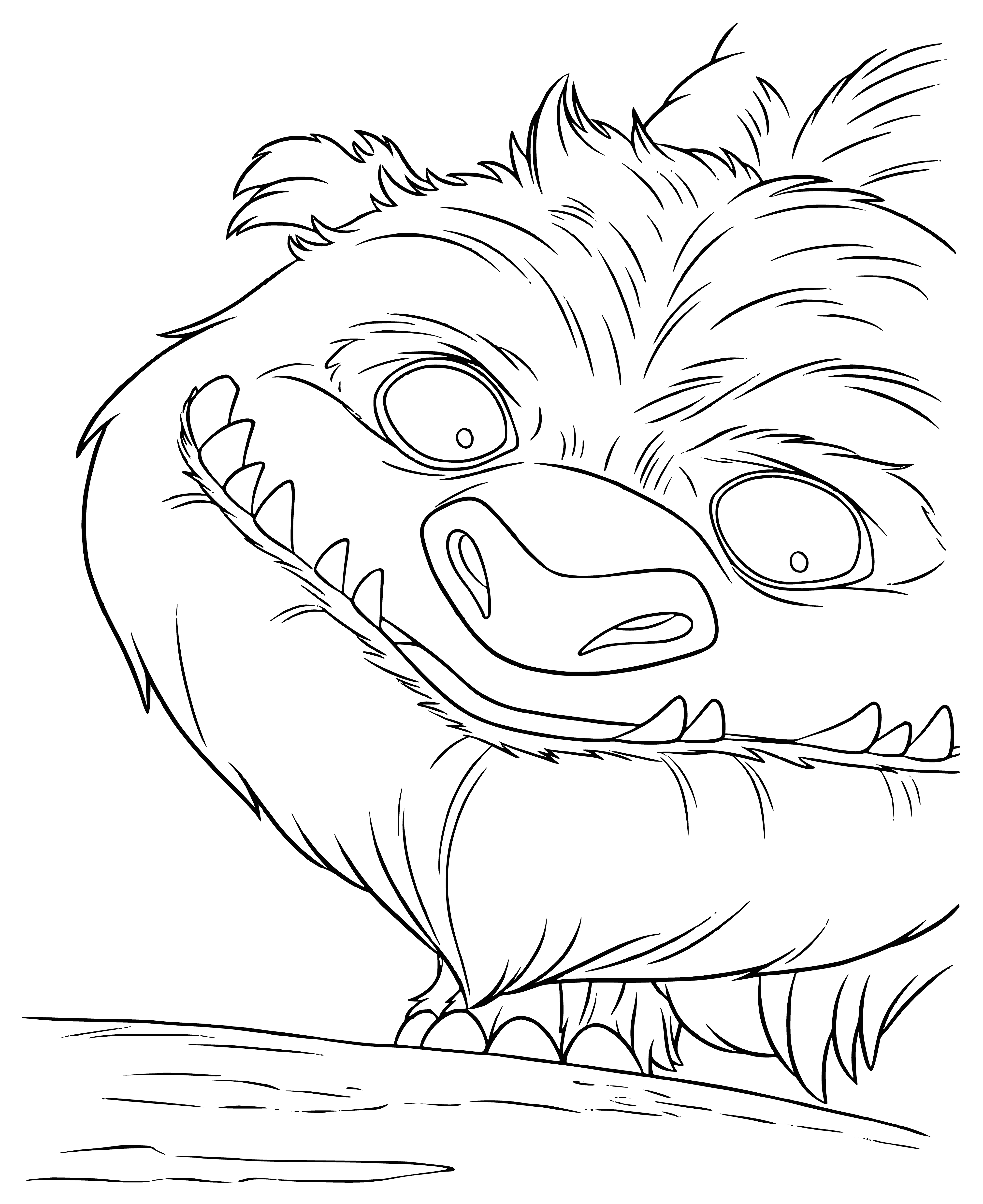 A monster coloring page