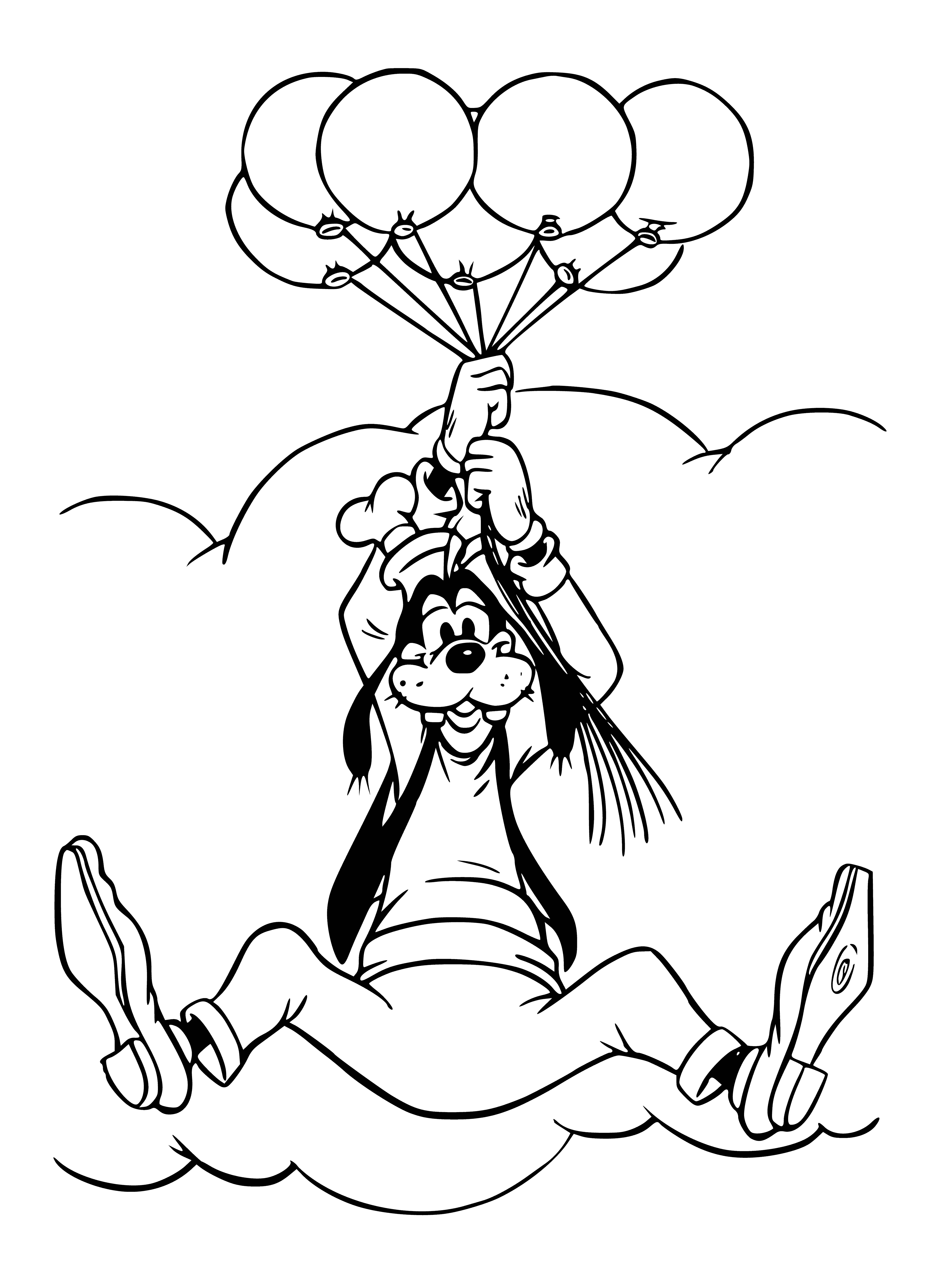 On balls coloring page