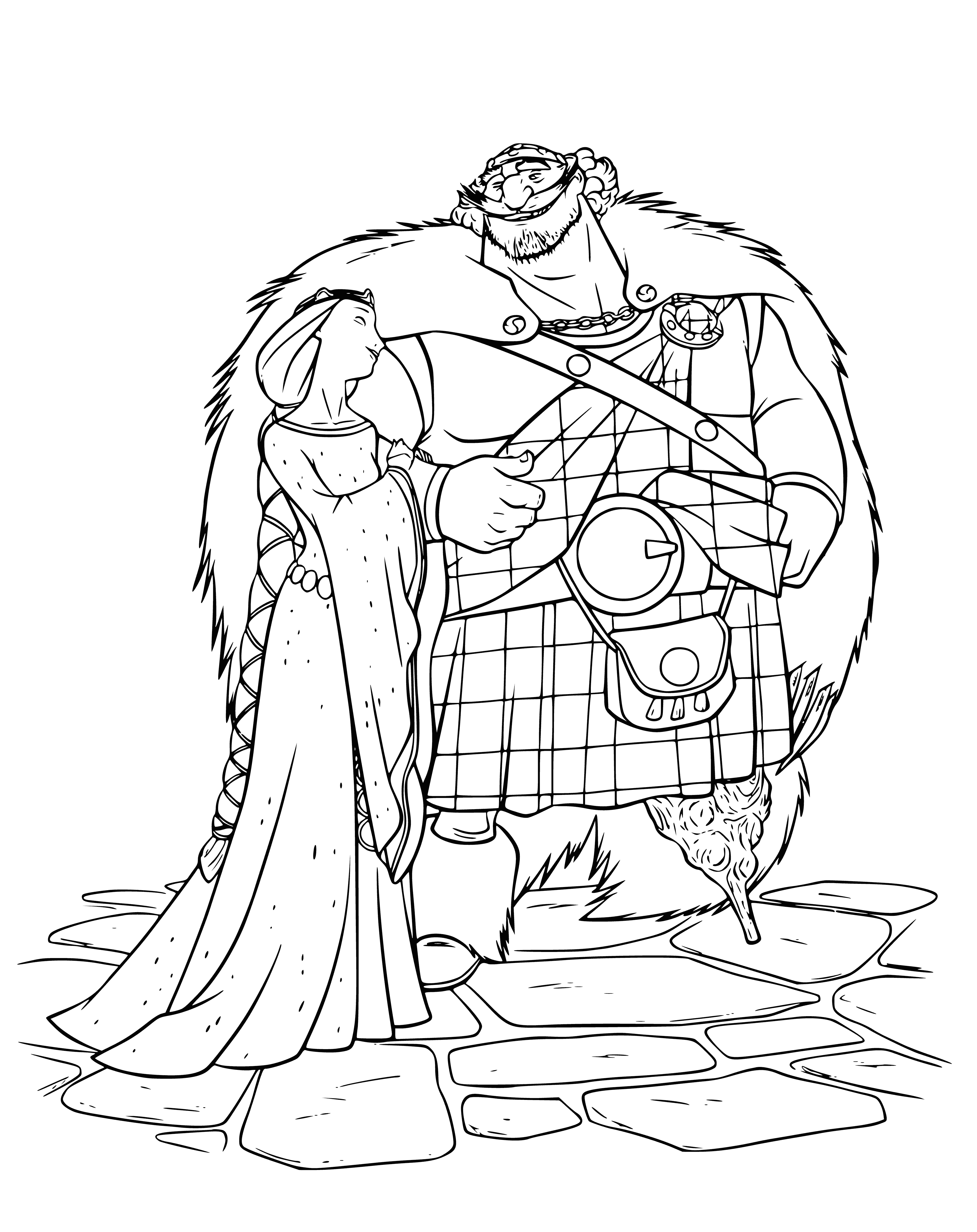 King and queen coloring page