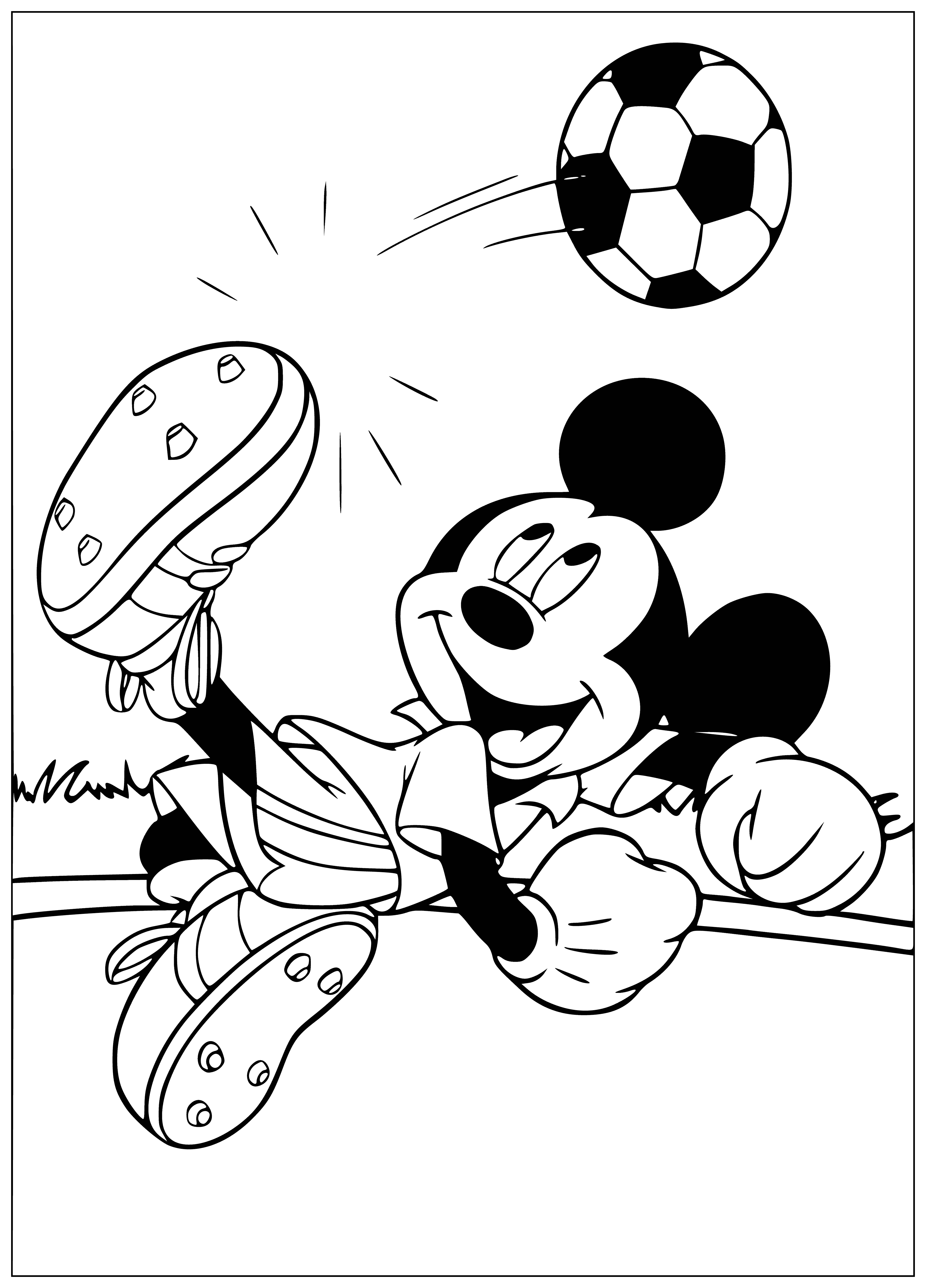 coloring page: A cartoon-ish brown, white and black football with stars and ears. A fun coloring page for kids. #coloring