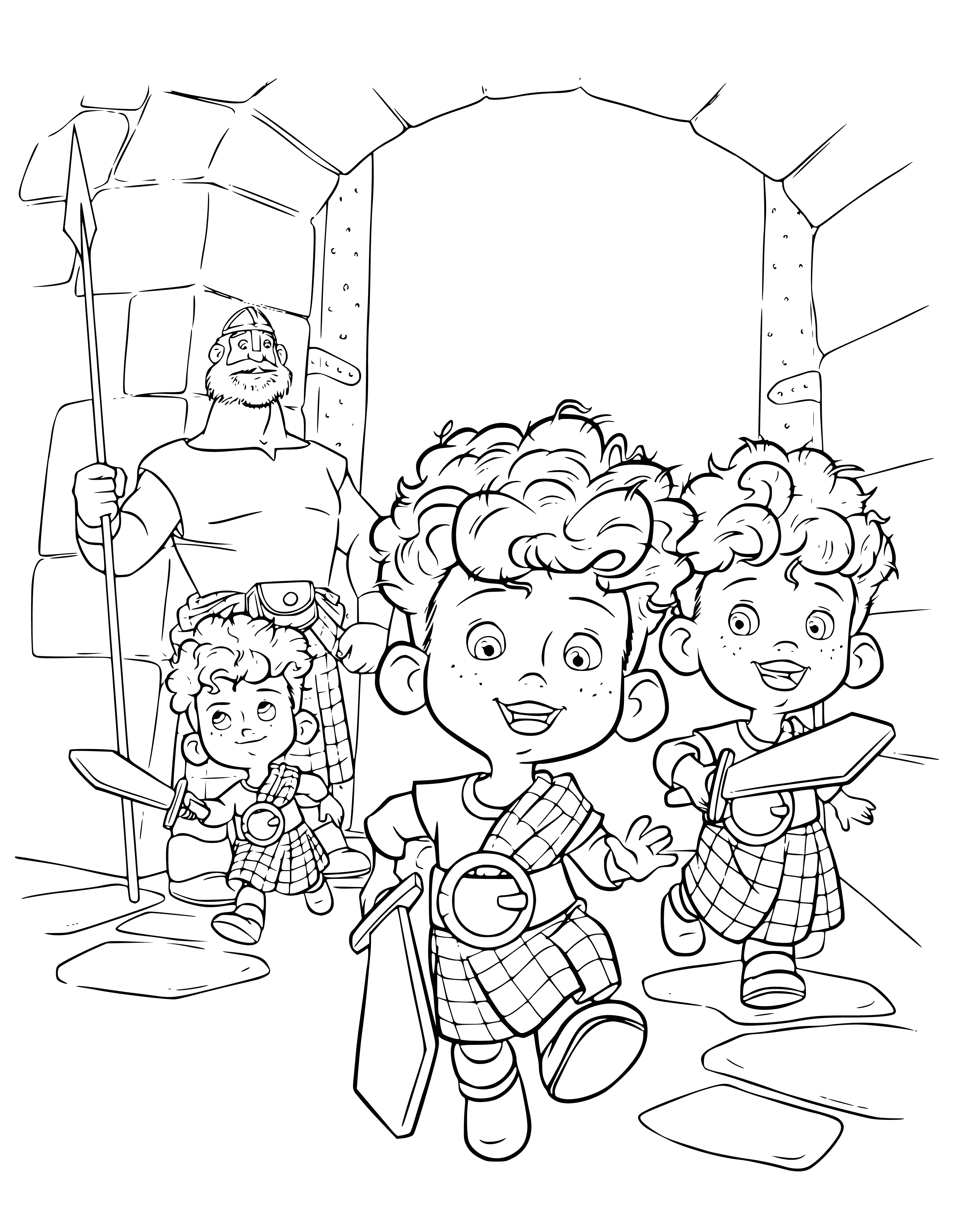 coloring page: Two boys play with toy cars, laughing and having fun. #Kids #ToyCars #Play