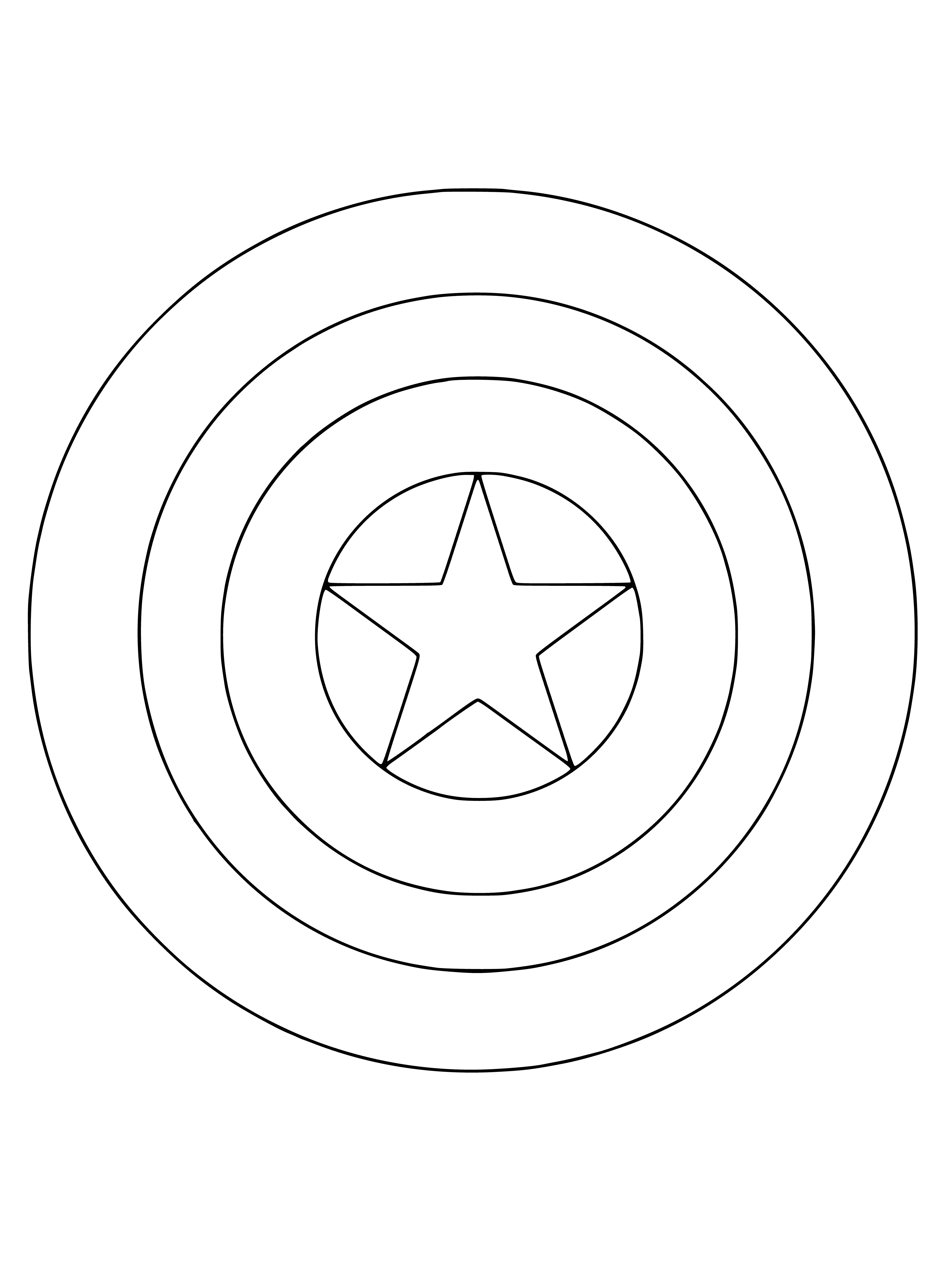 Captain America's Shield coloring page
