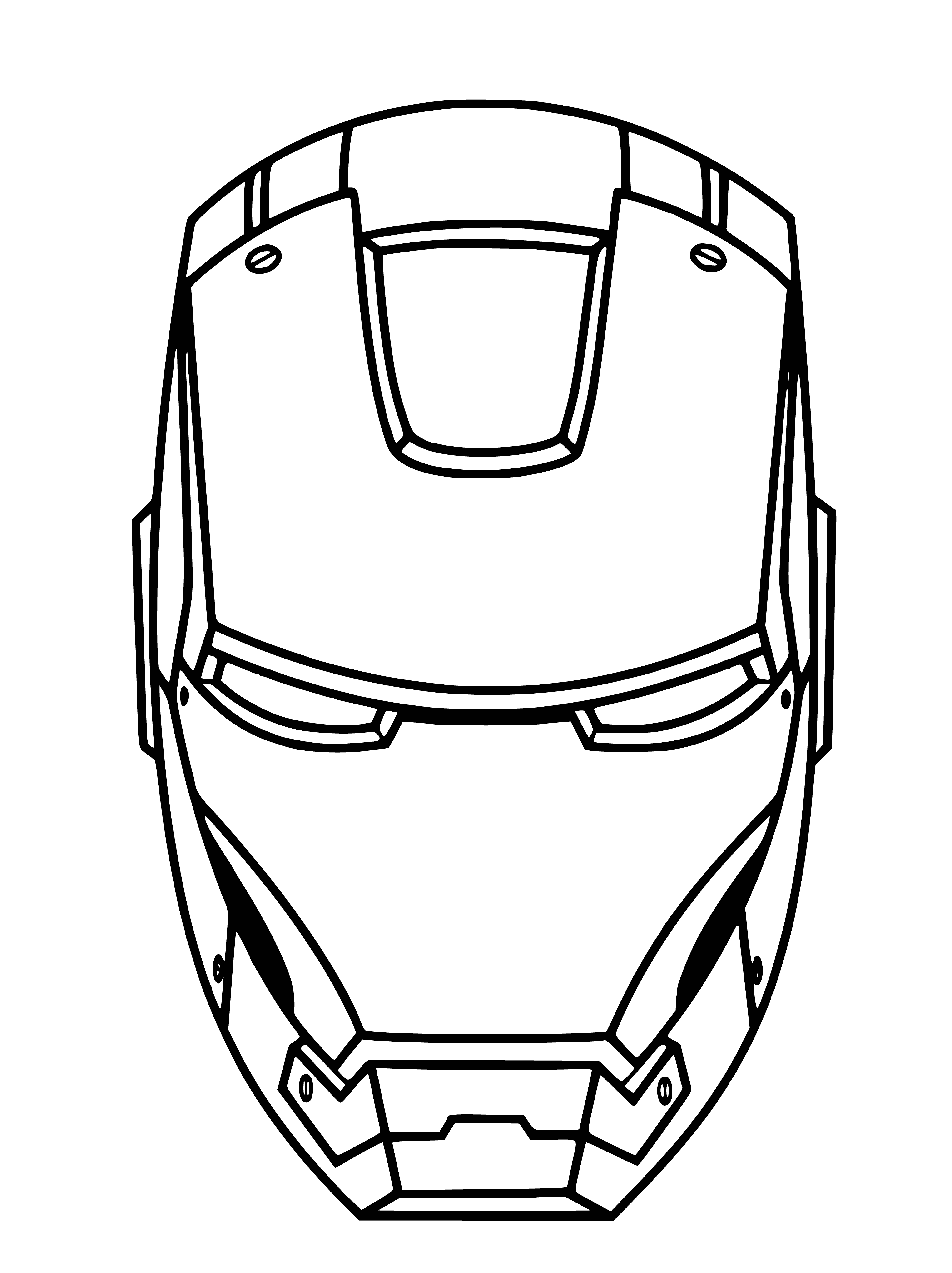 Iron Man mask coloring page