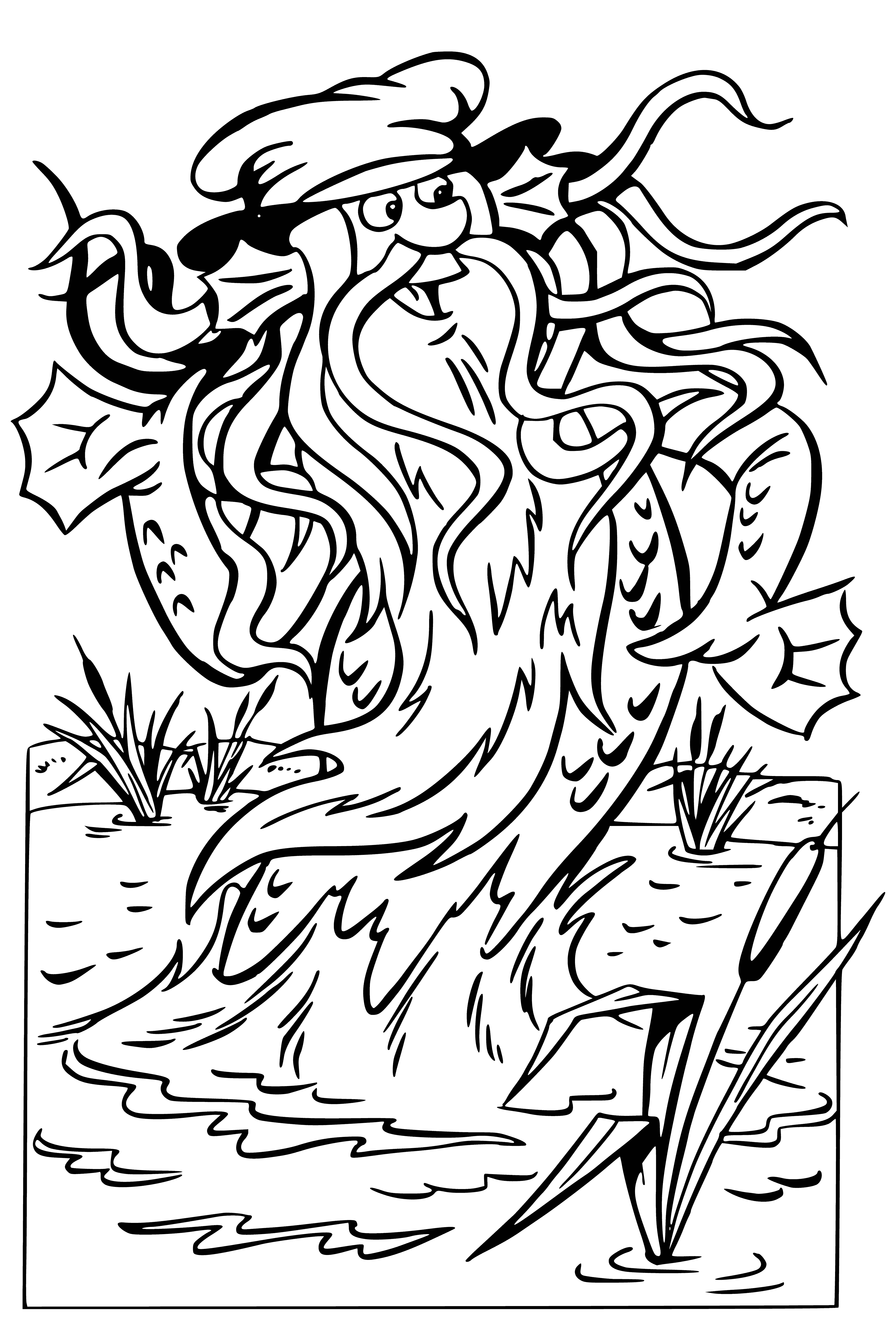 Water coloring page