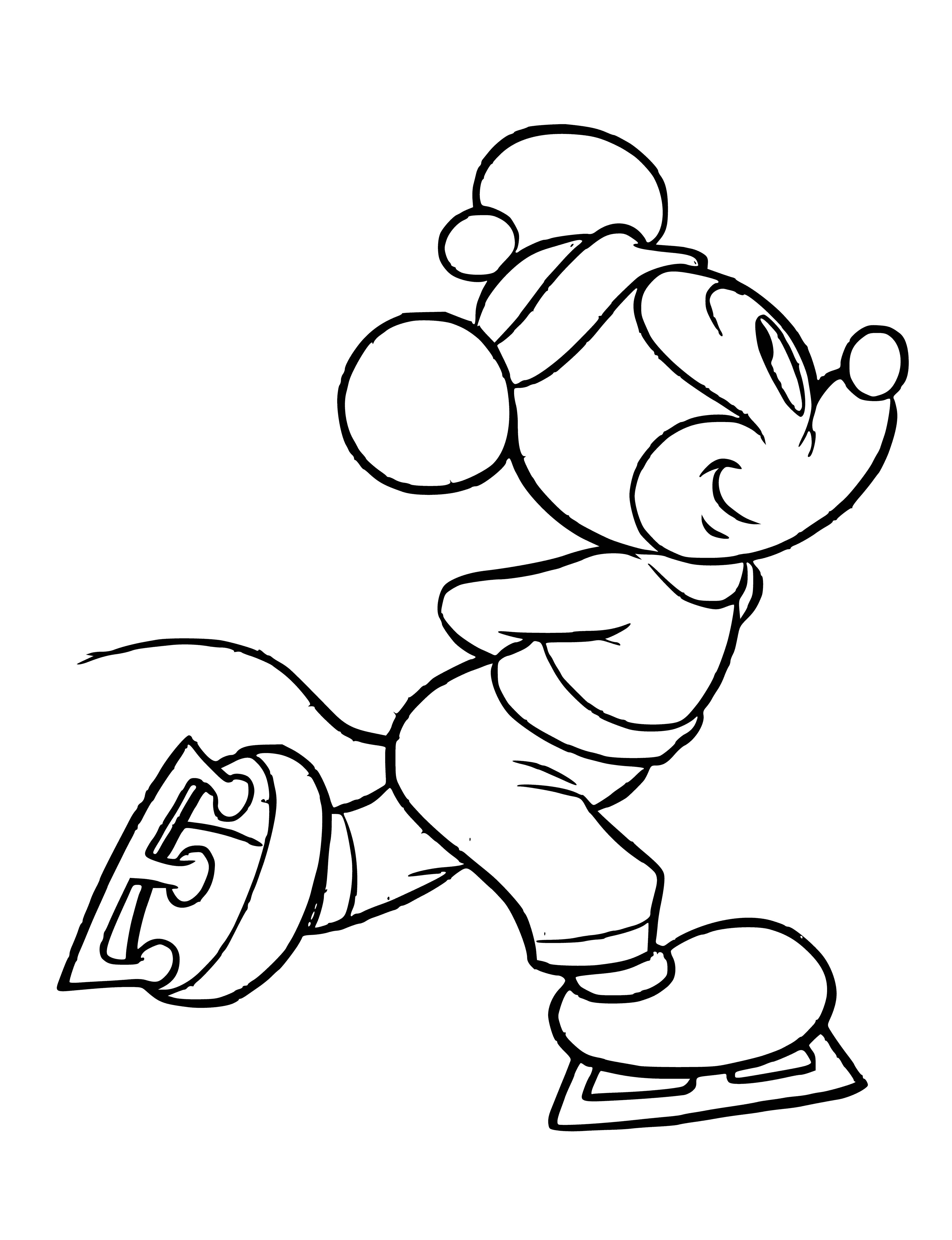 On skates coloring page