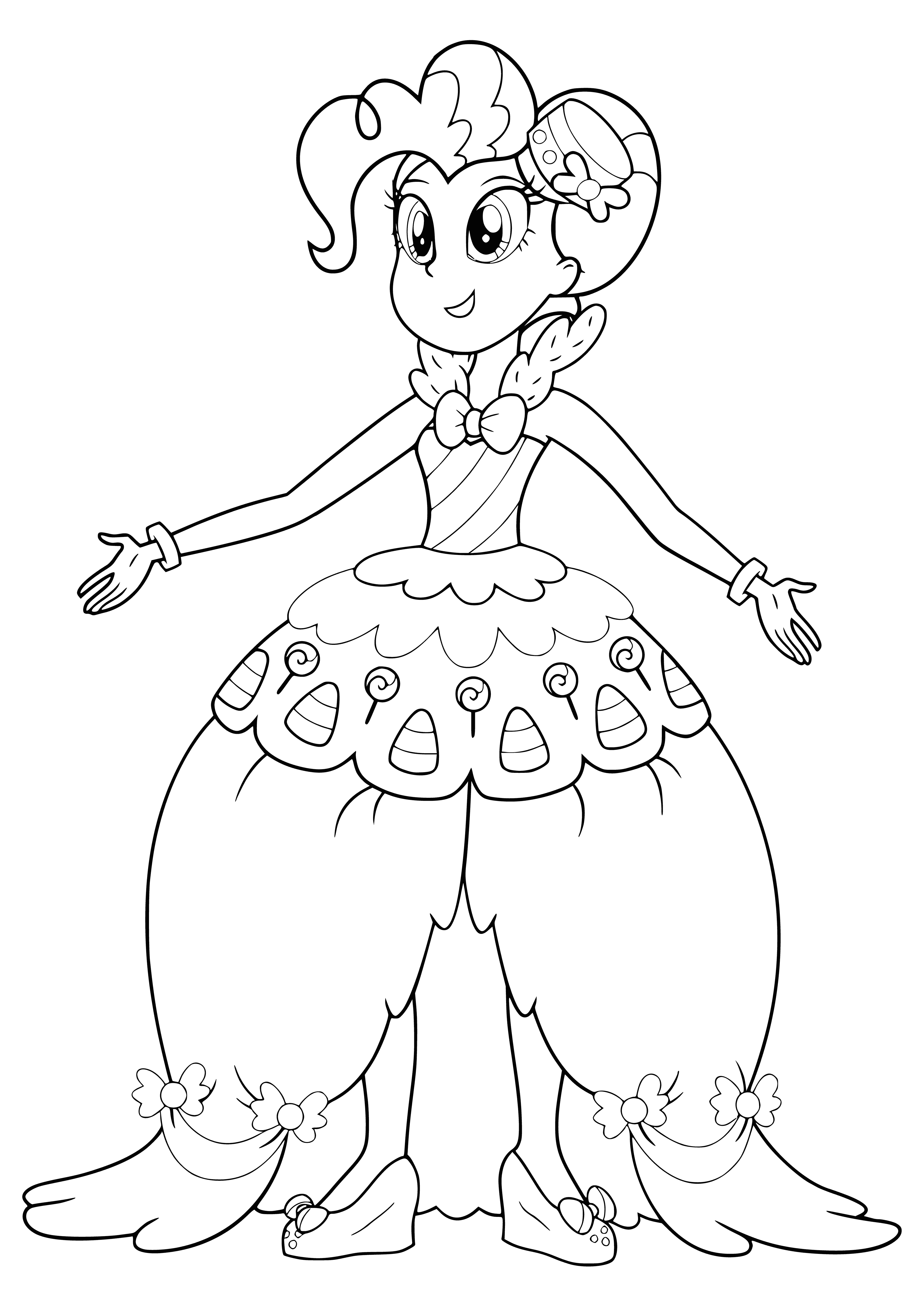Pinkie Pie fille coloriage