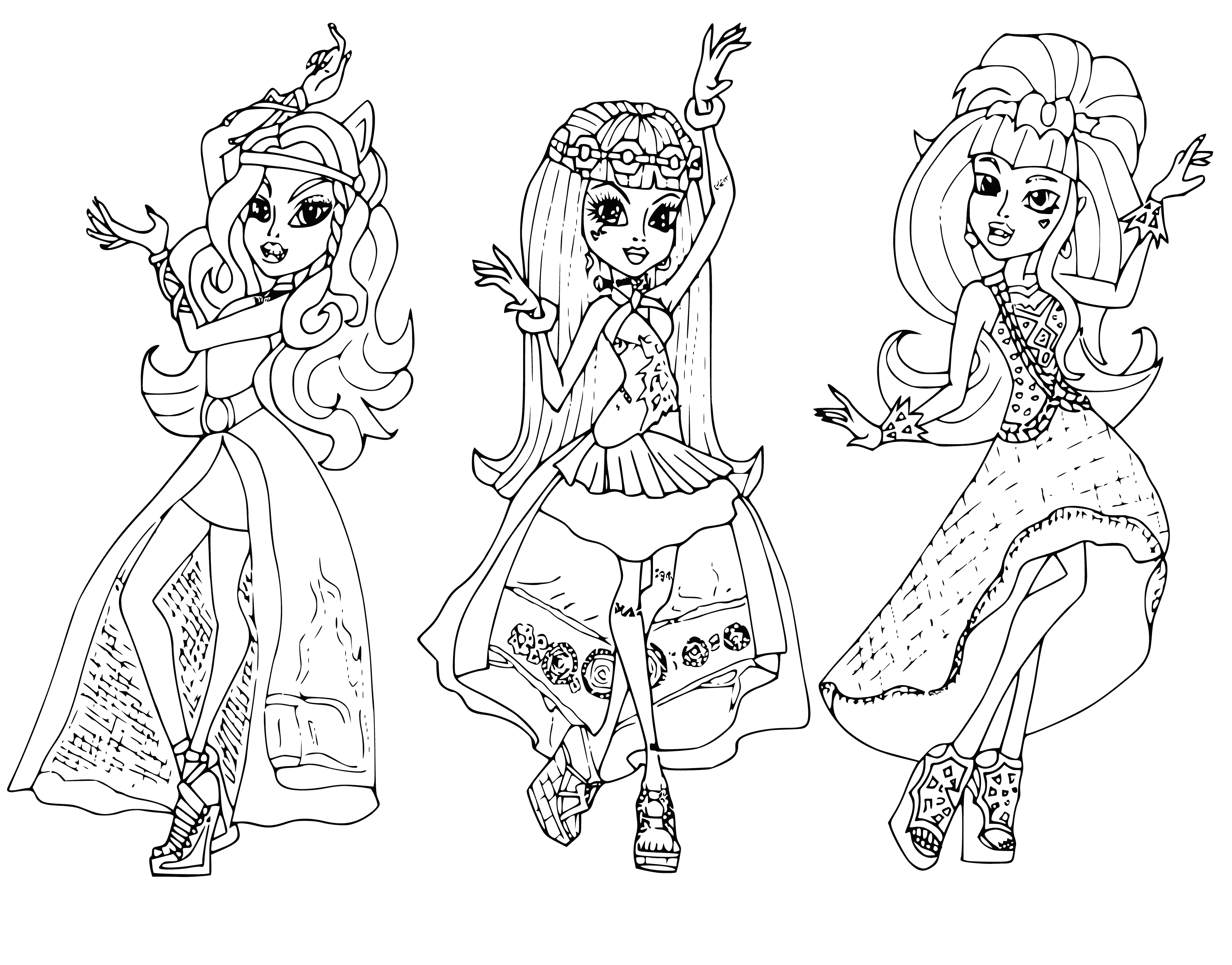 Monster High - Tänze von Monster Hoch, drei Zeichen