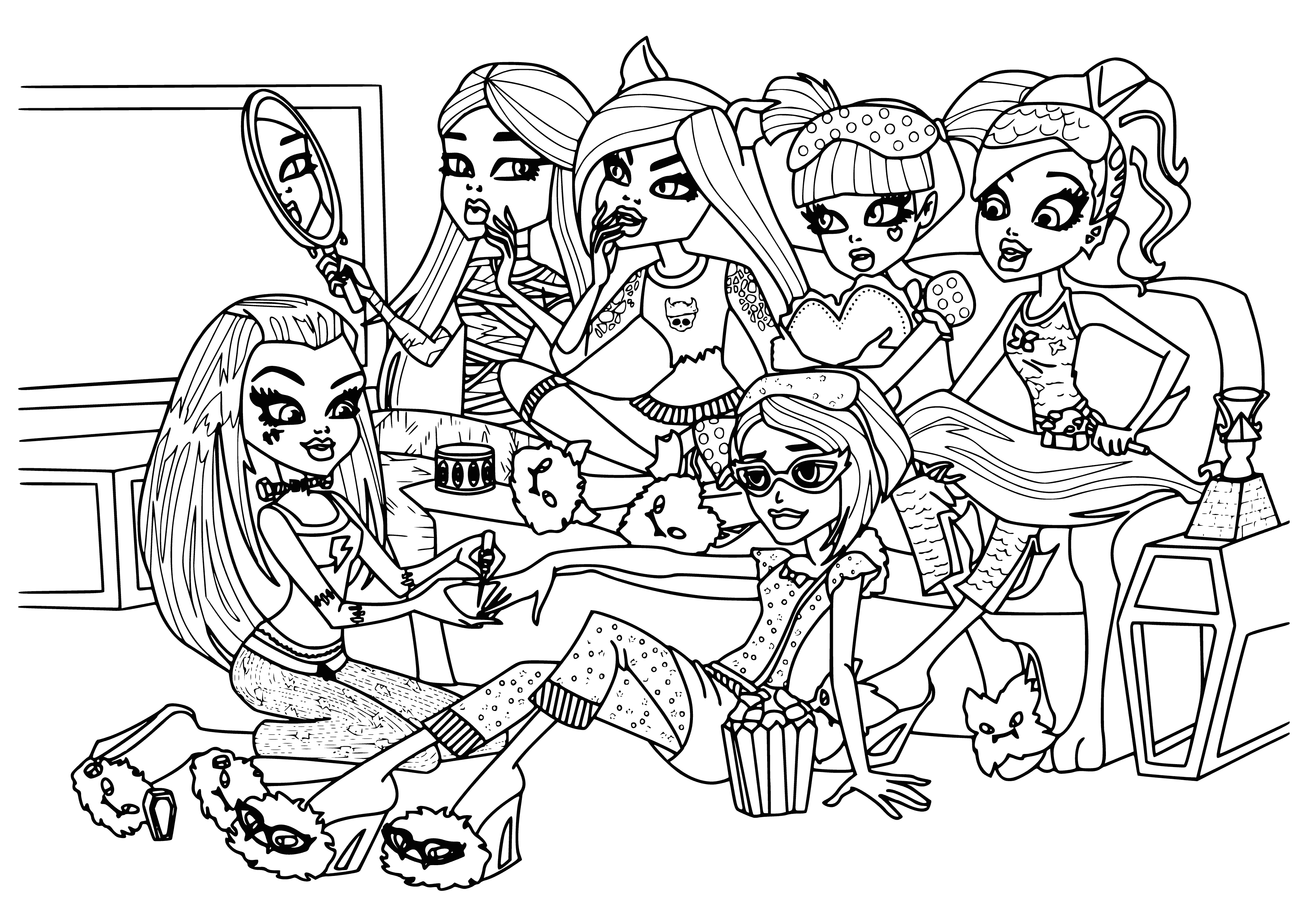 Kolorowanki z głównymi postaciami Monster High