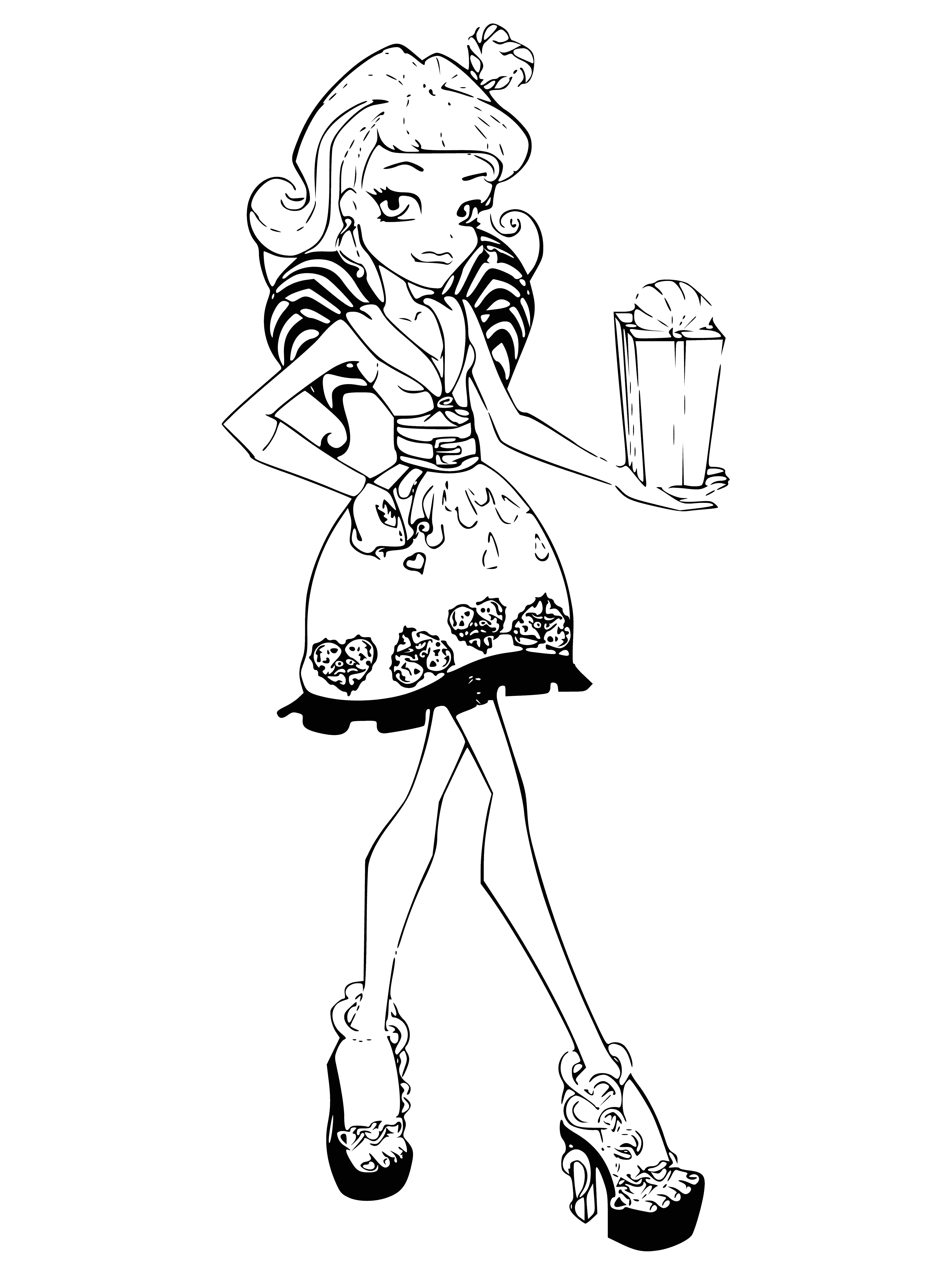 Färbung S.A. Cupid von Monster High mit süßem Leck