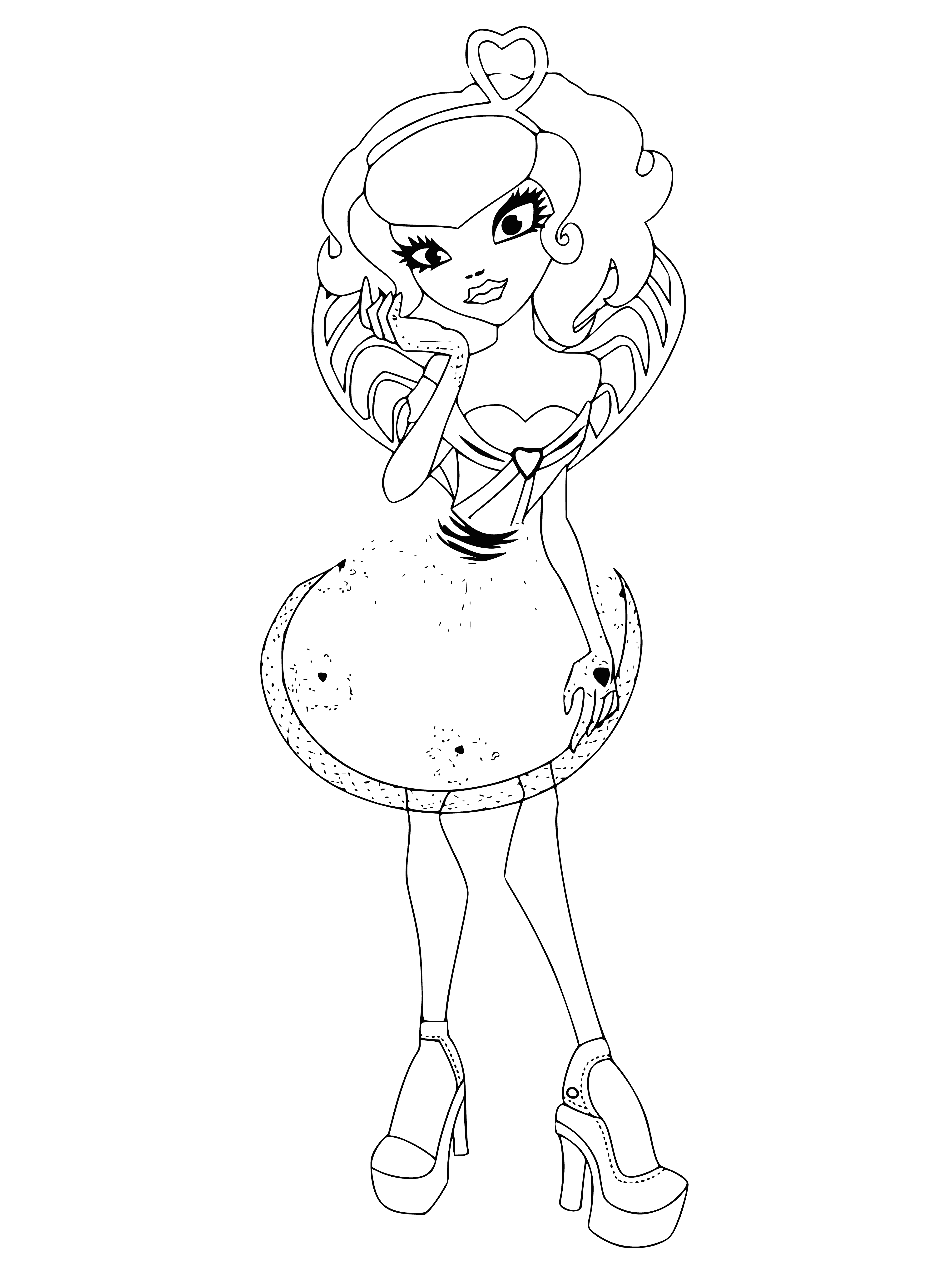 Cupido para colorear de Monster High