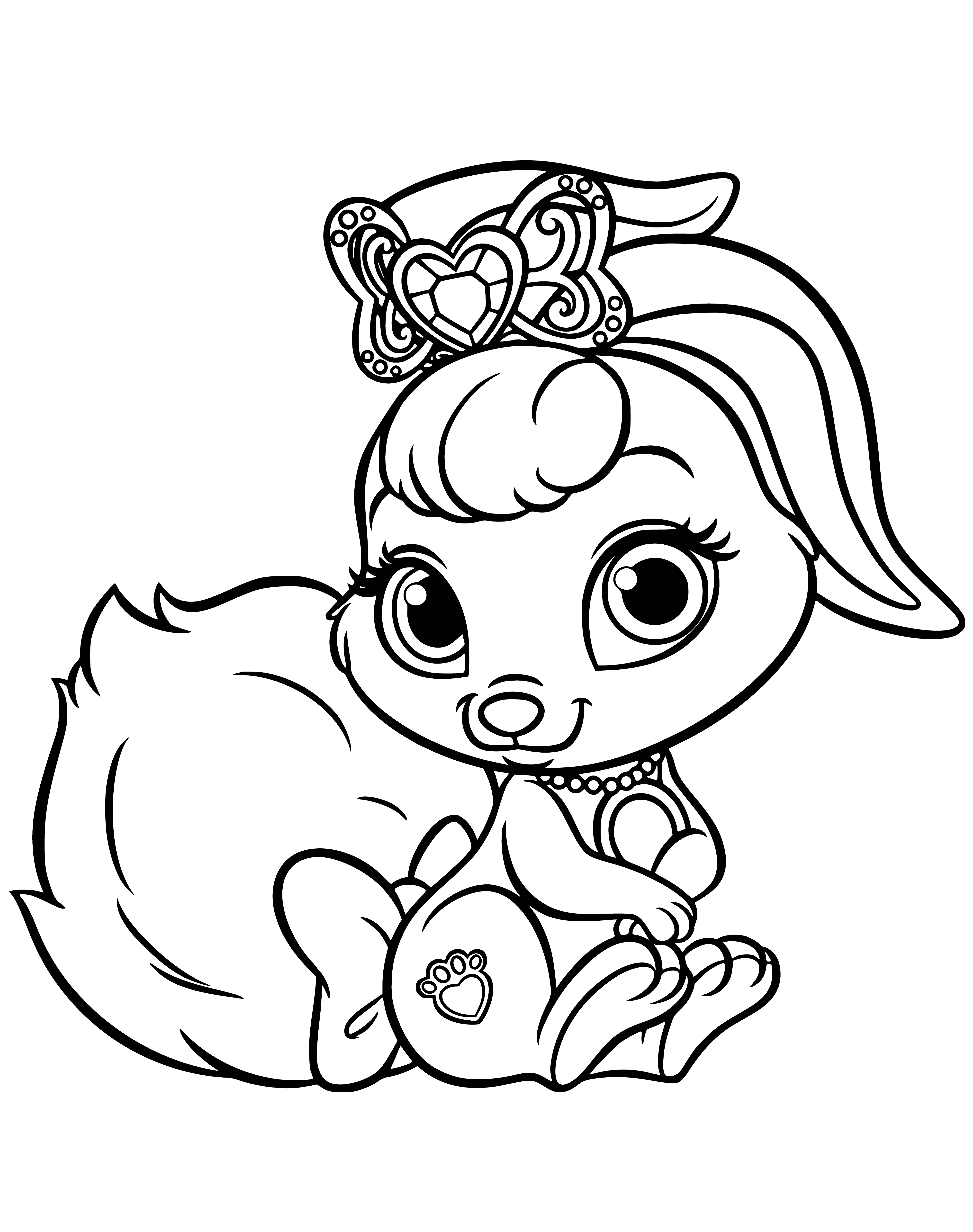 Hare Berry. Snow White's Pet coloring page