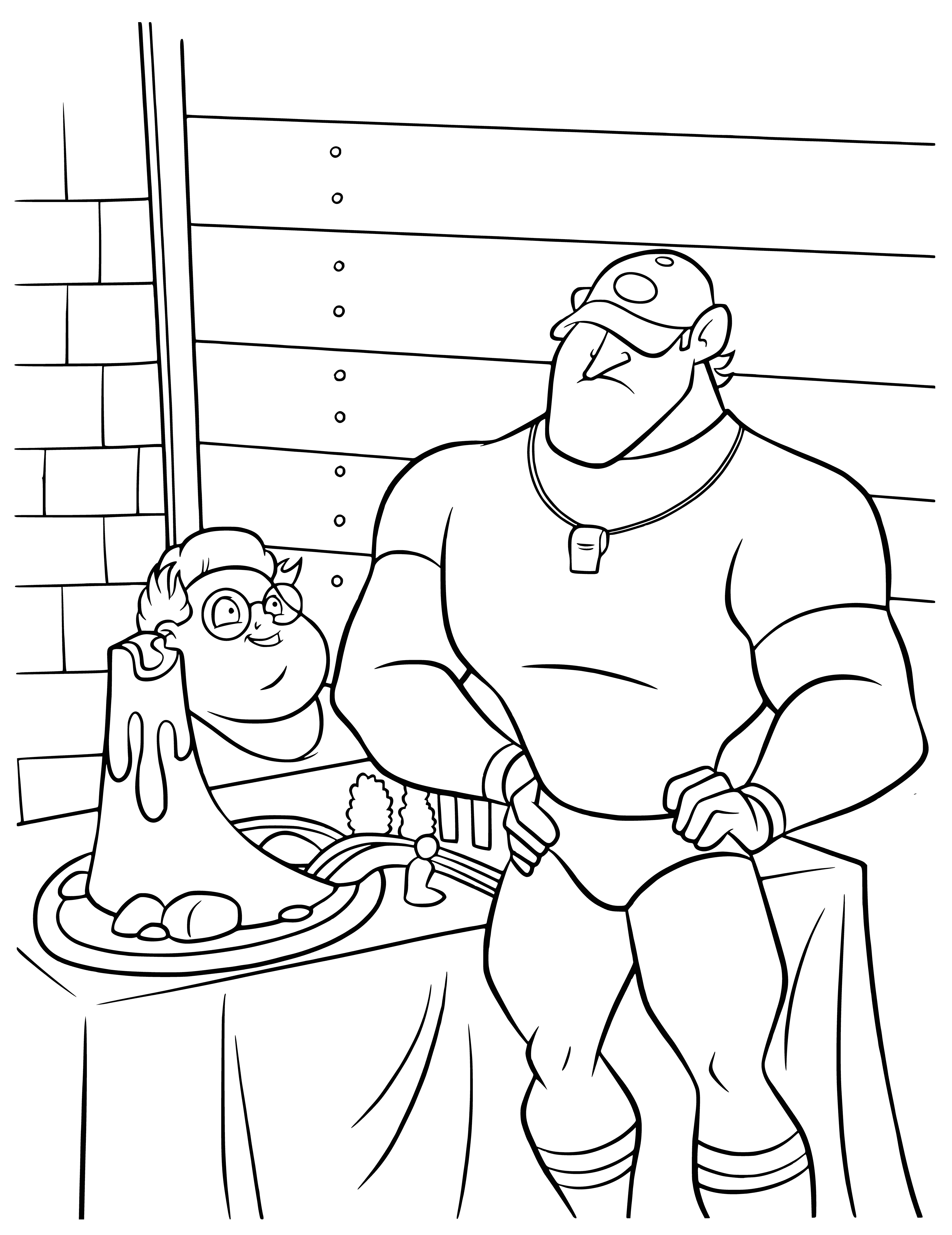 Exhibits of the exhibition coloring page