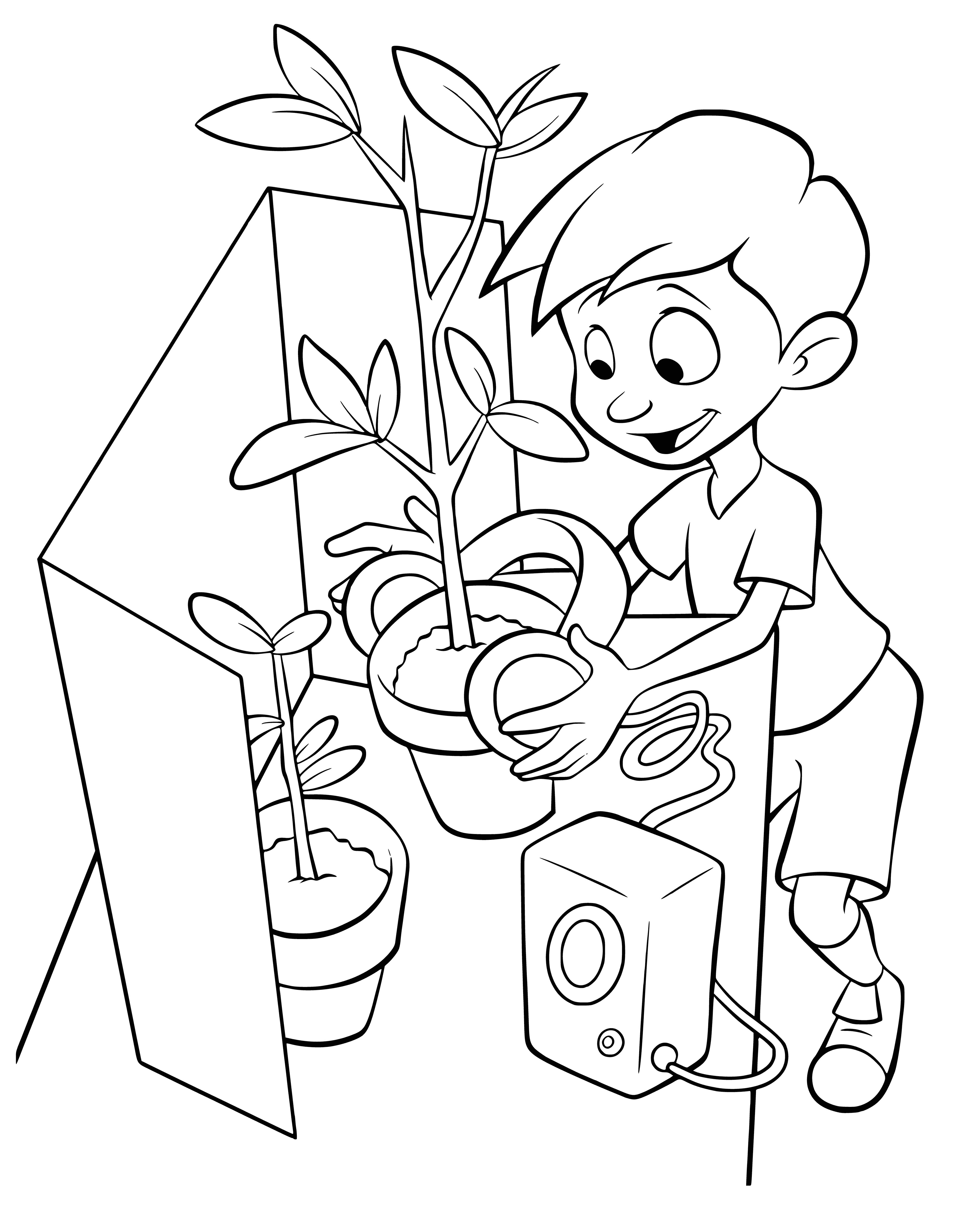 Do flowers love music? coloring page
