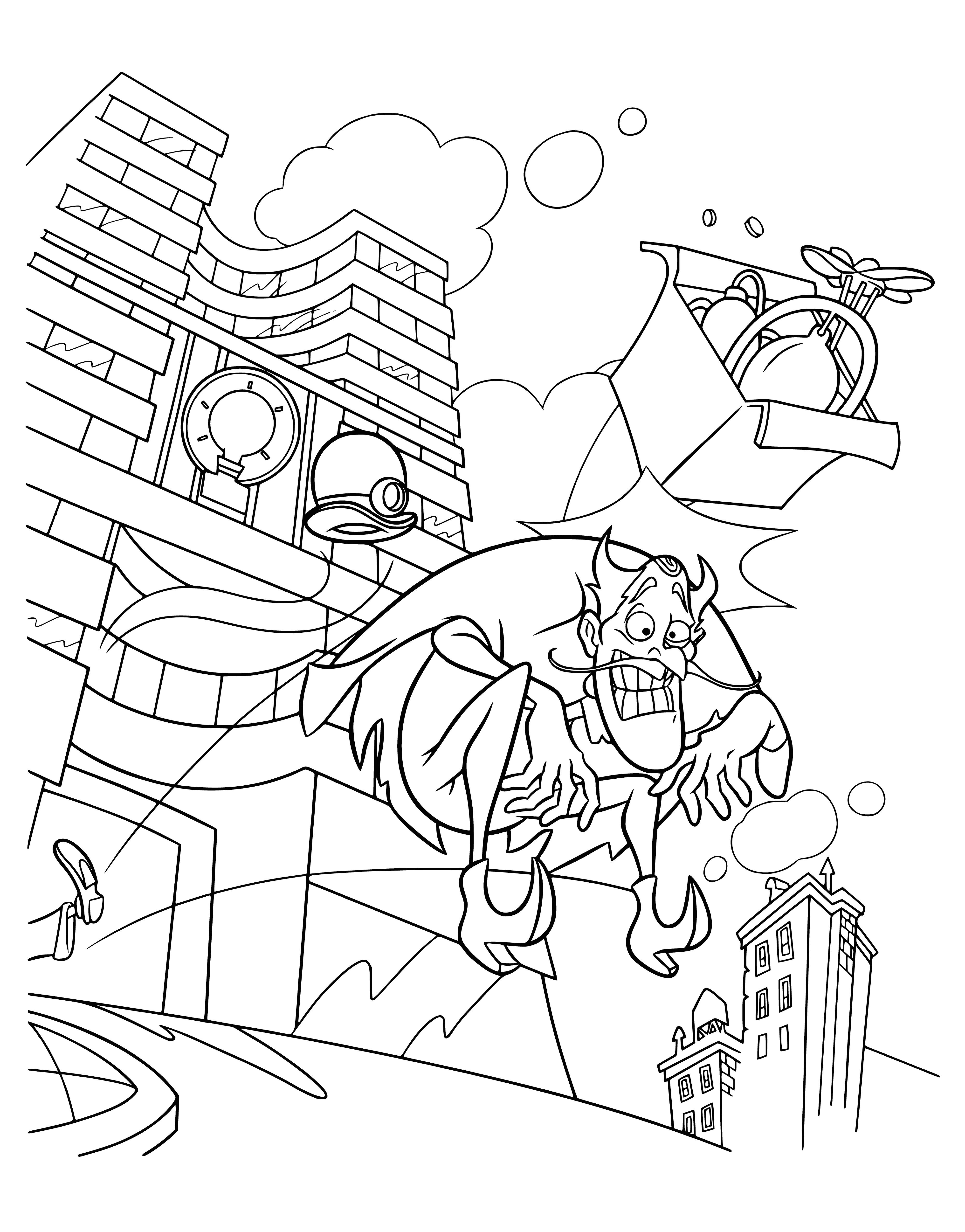 Pink under the back coloring page