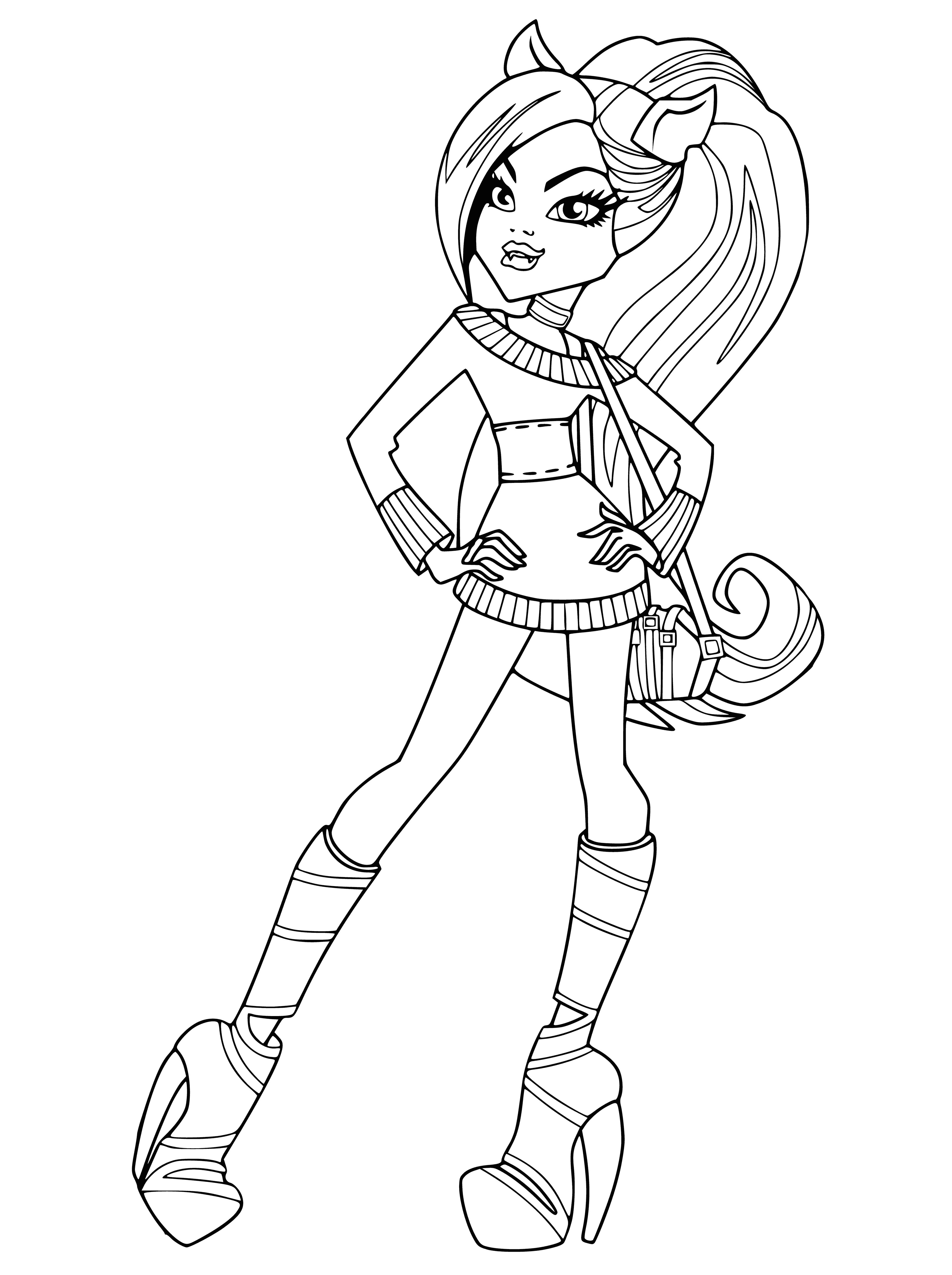 Claudine Wolfe - Daughter of the Werewolf coloring page