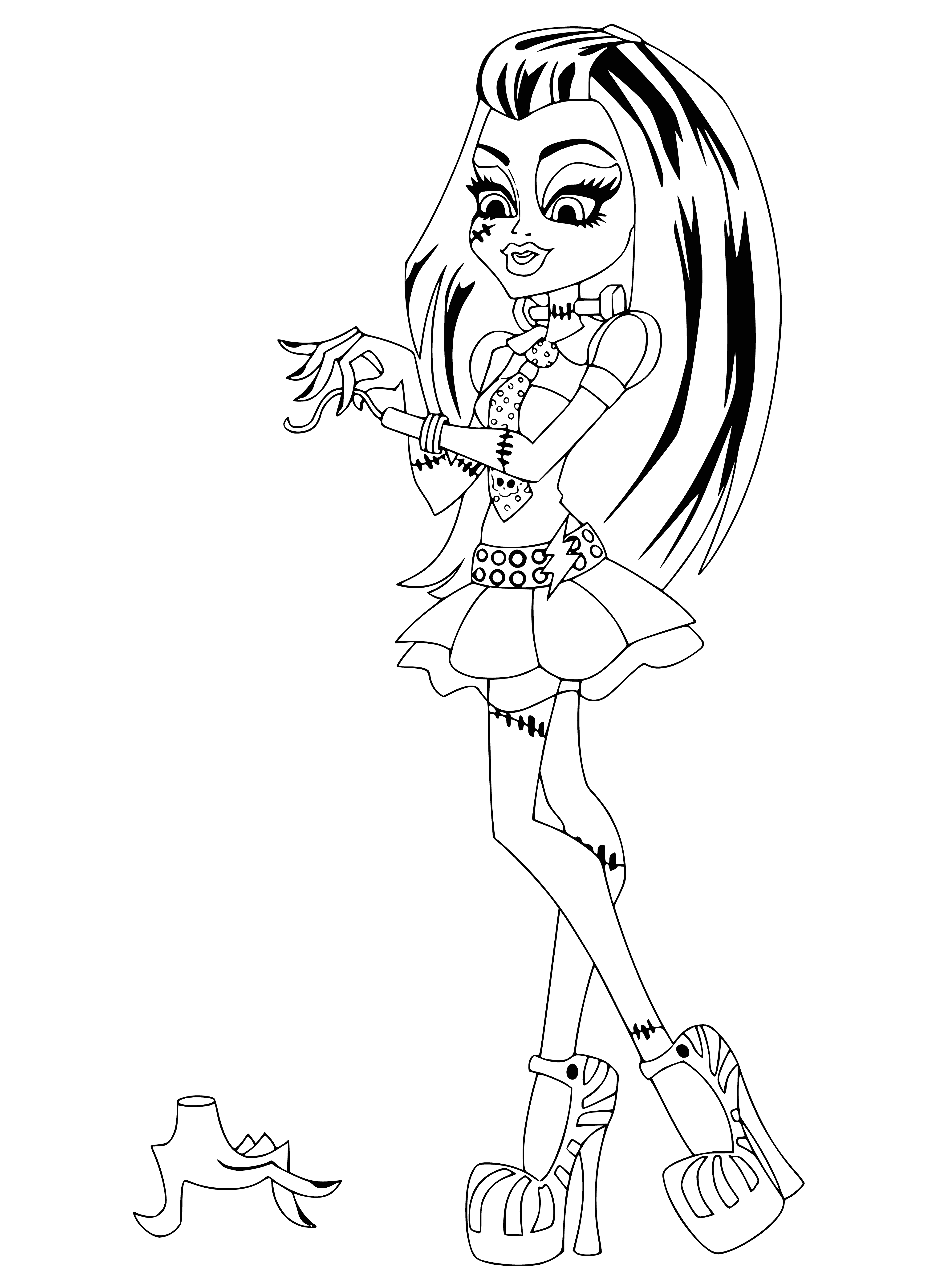 Frankie Stein without arms coloring page