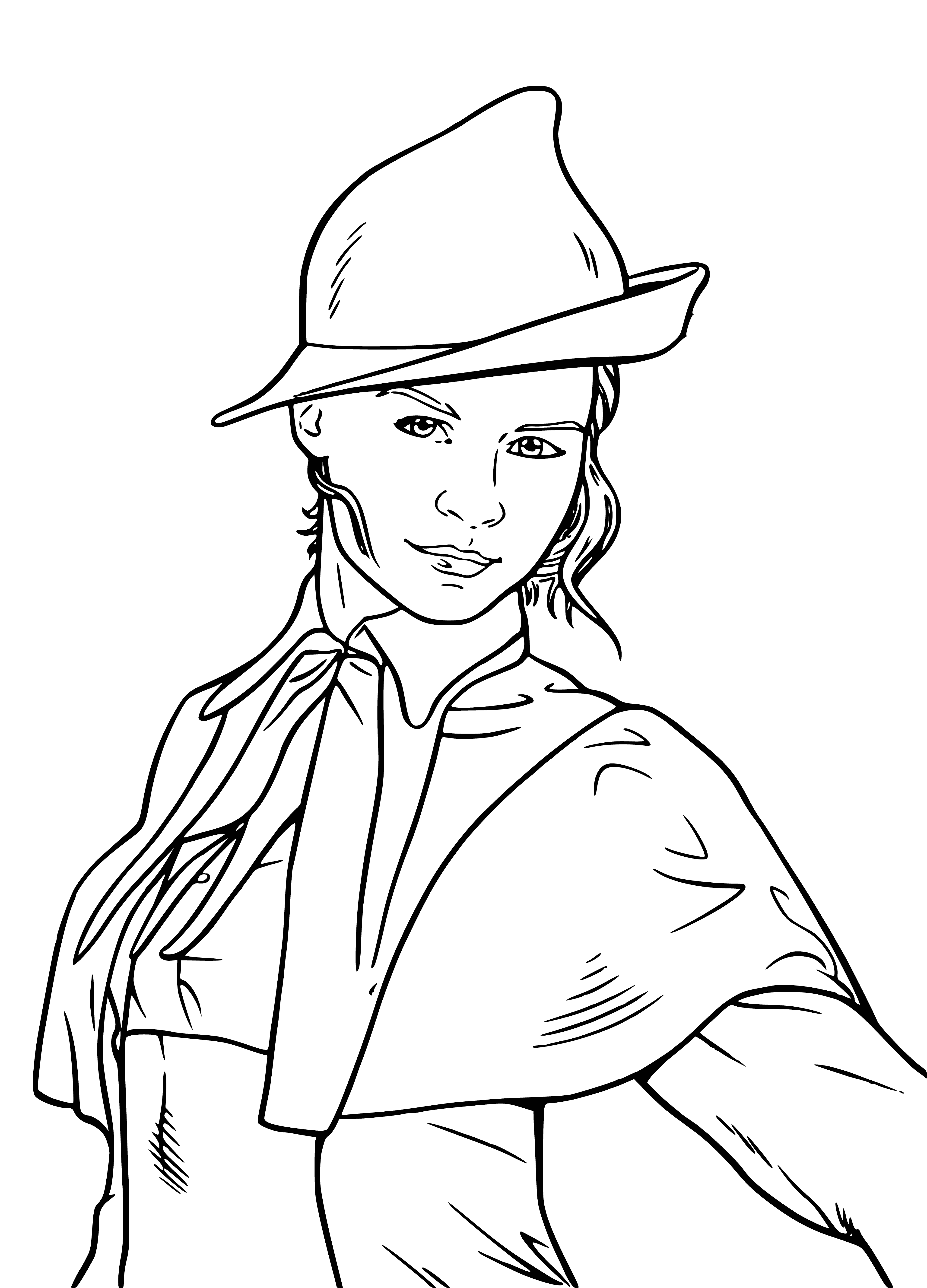coloring page: Fleur Delacour is a stunning French student at Beauxbatons Academy who has an aura of sophistication and mystery.