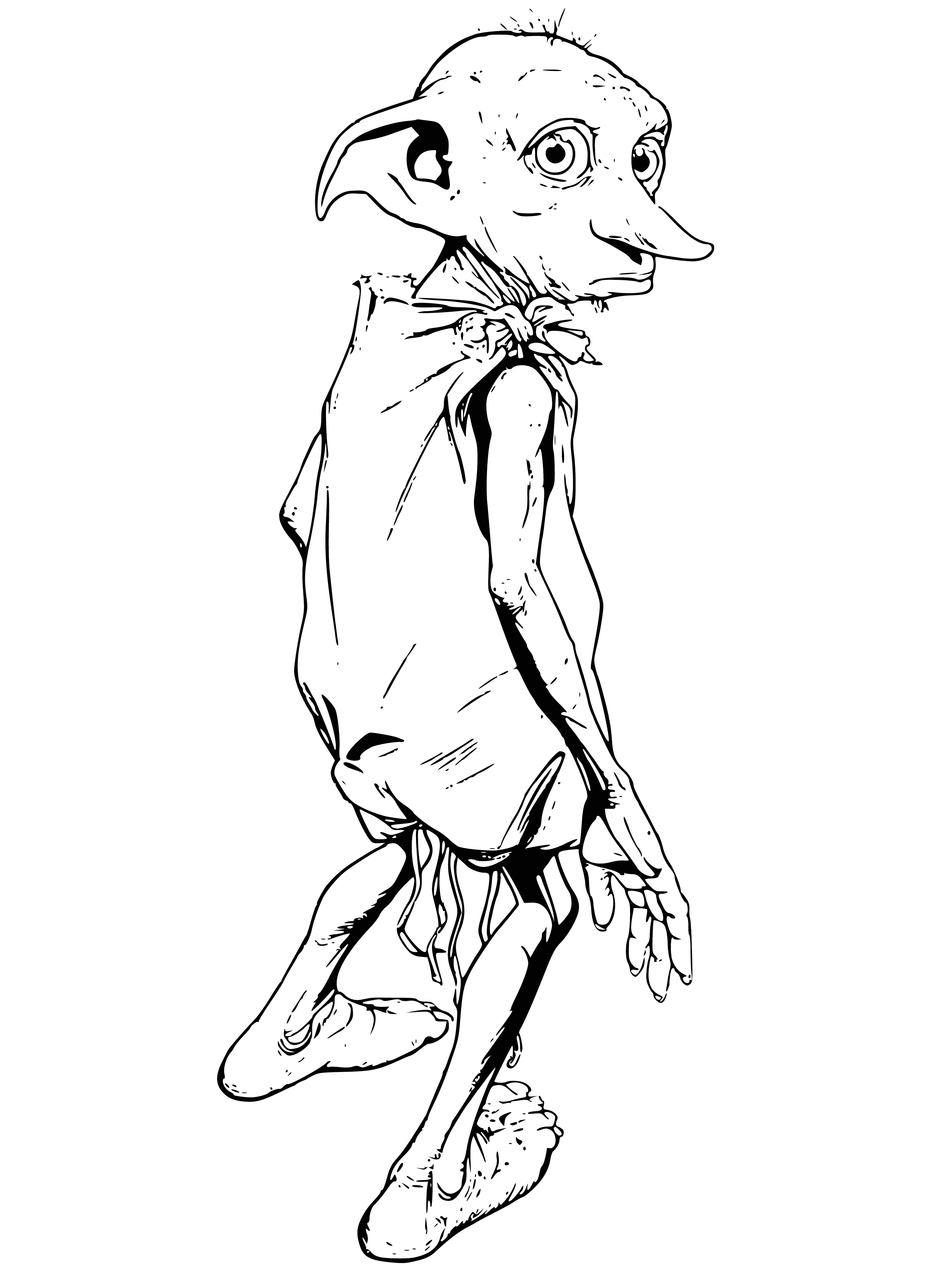 House Elf Dobby coloring page