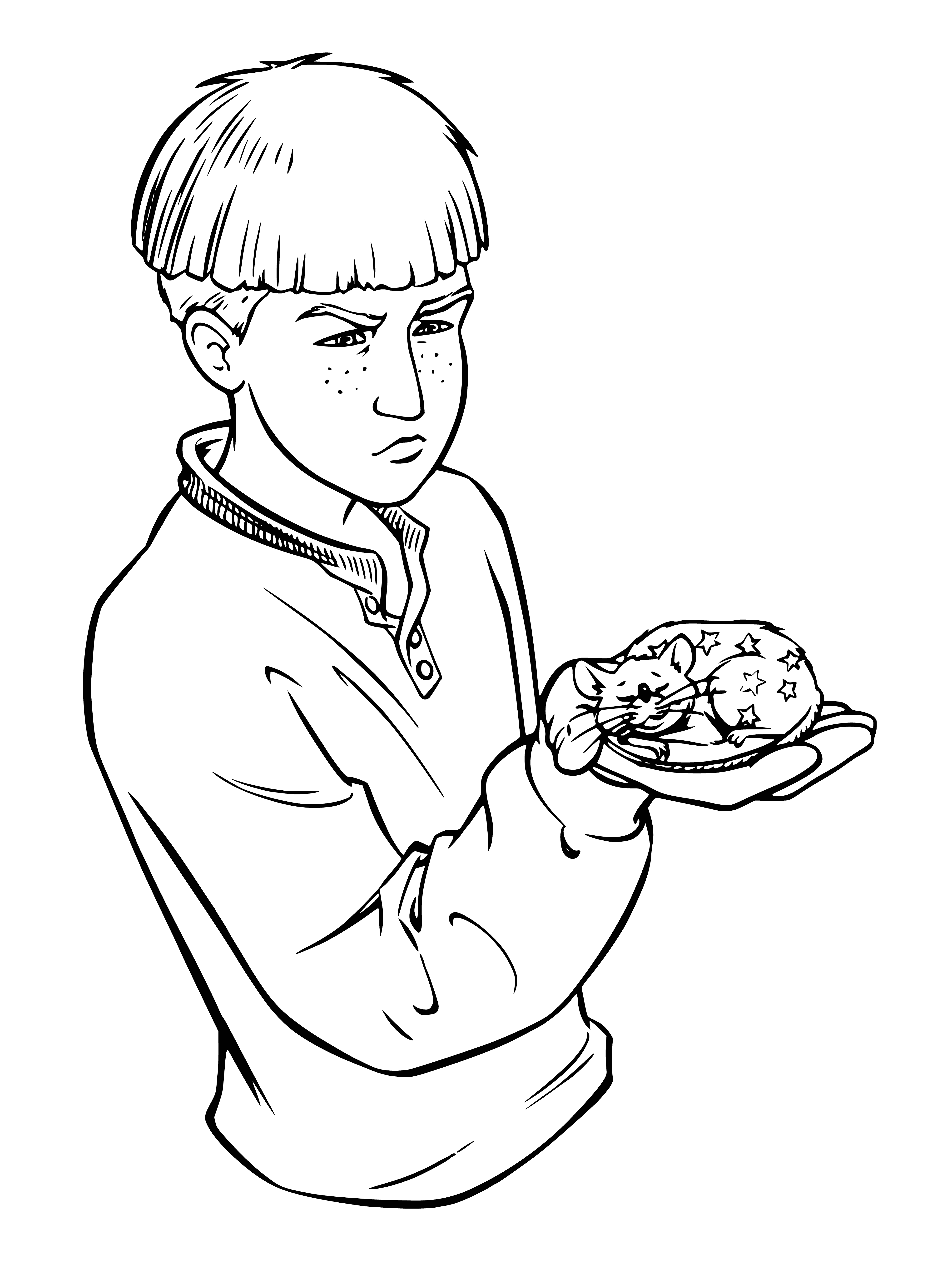 Ron Weasley and the Rat Scabbard coloring page