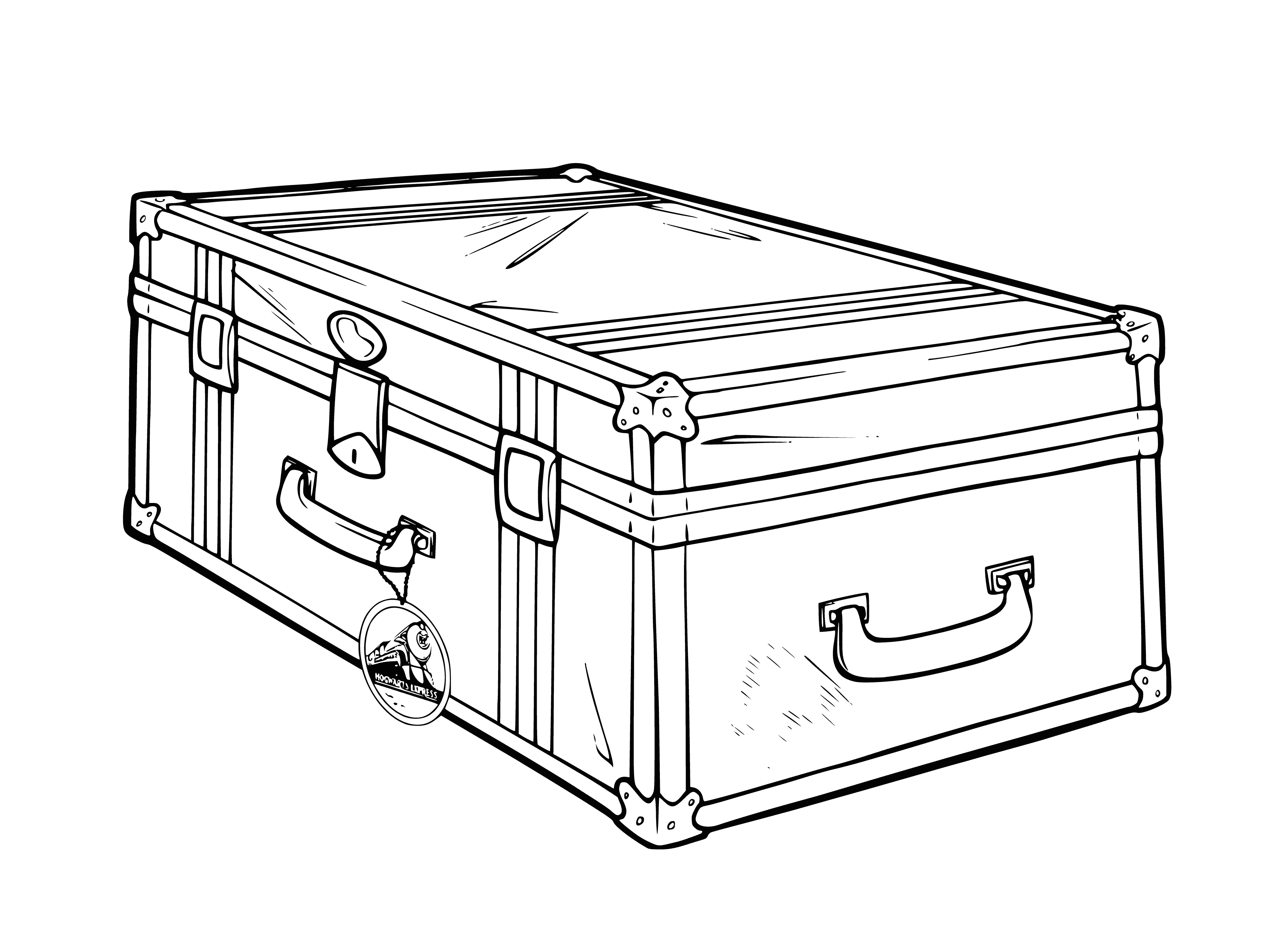Hogwarts Express Suitcase coloring page