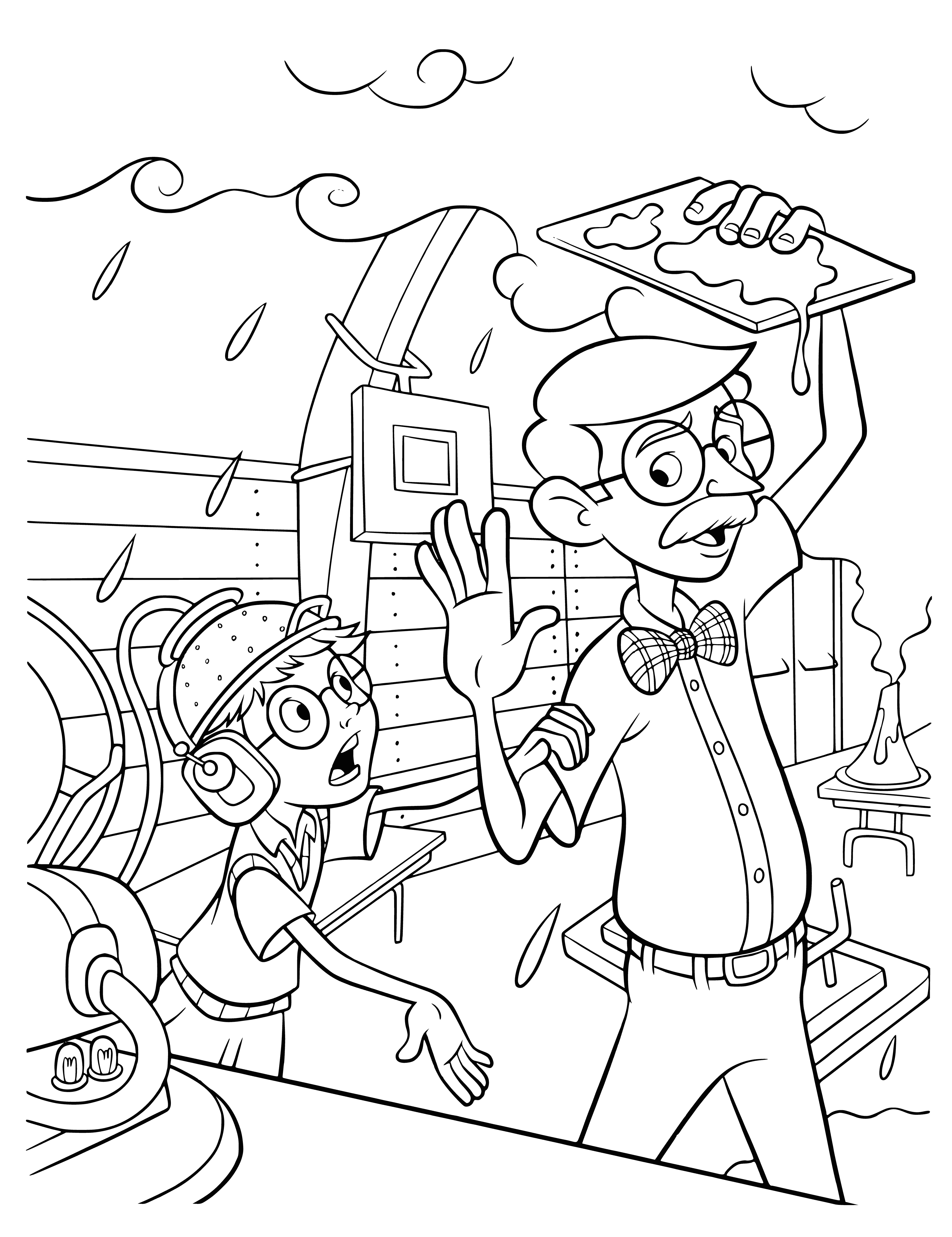 School inventions coloring page