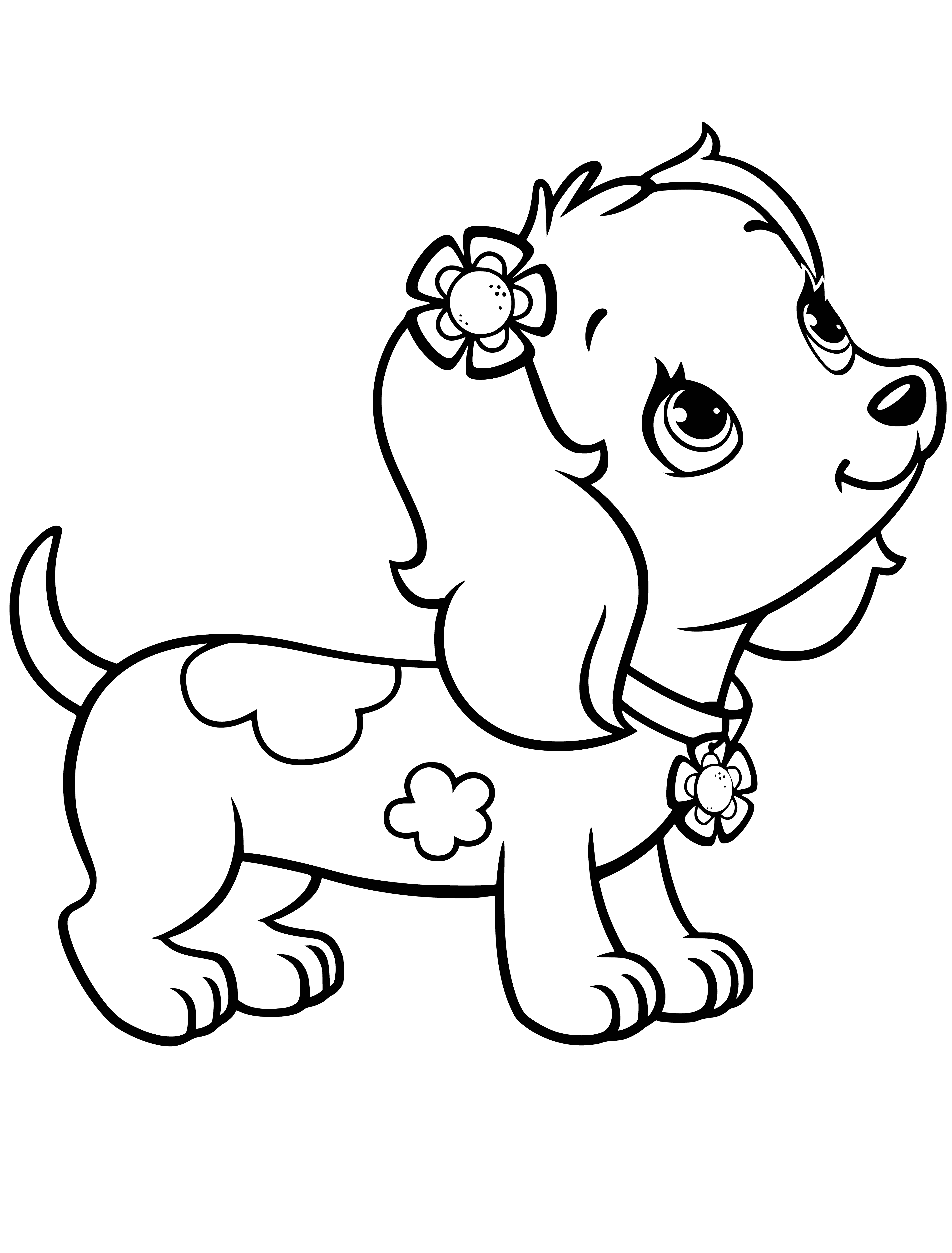 coloring page: A gummy pet: orange, with eyes, mouth, stubby arms and legs.